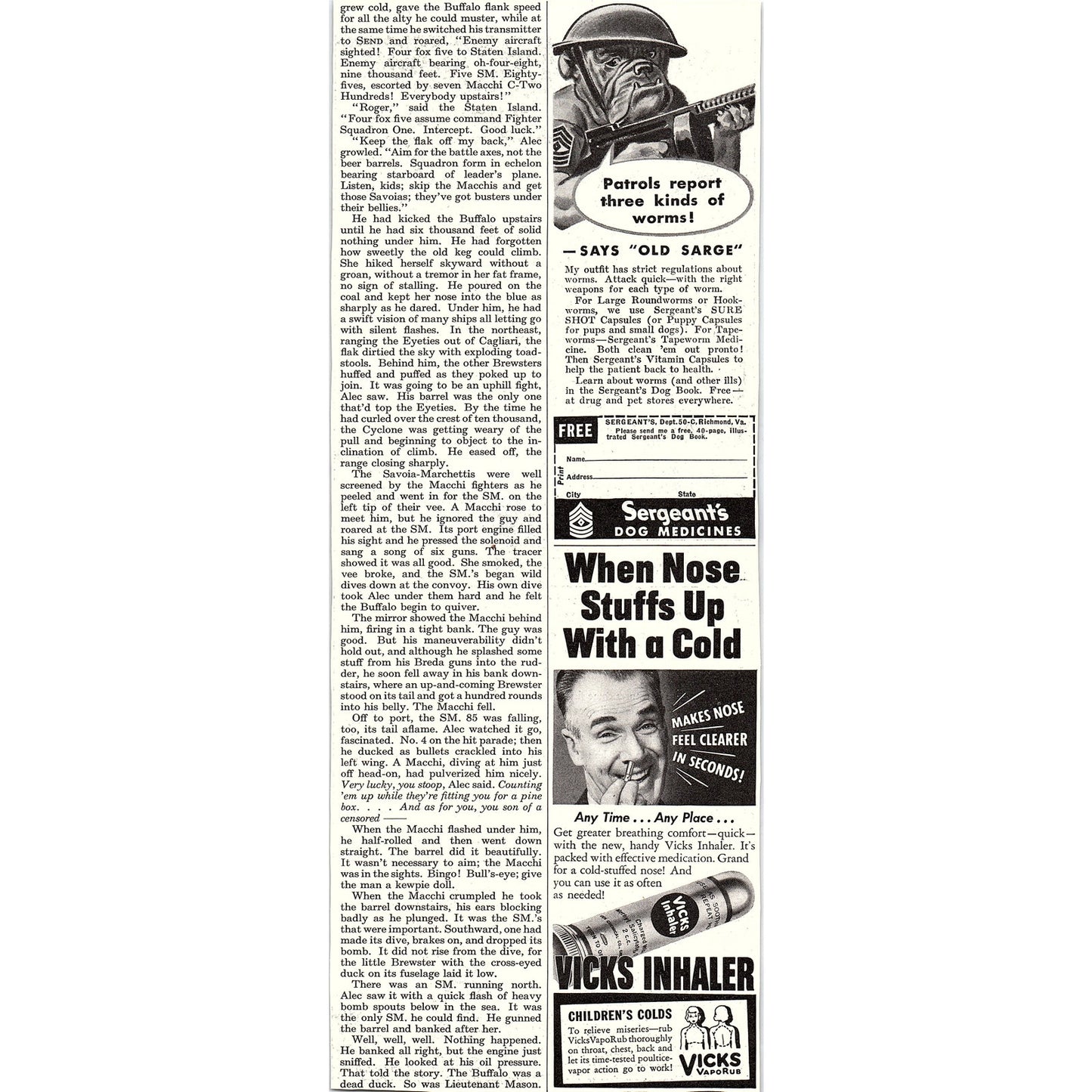 SD Warren Company Warren's Standard Printing Papers Boston MA 1943 WWII Ad SV1-6