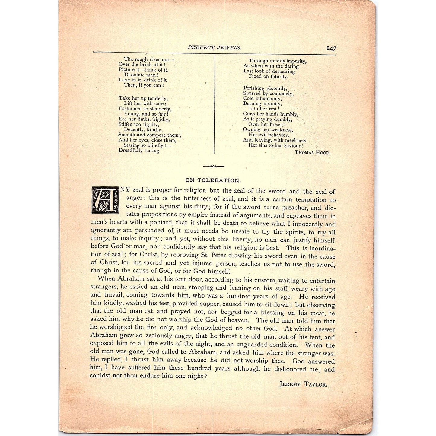 Death of Little Nell Charles Dickens 2 Pages 1884 Poem TA5-CJ-4