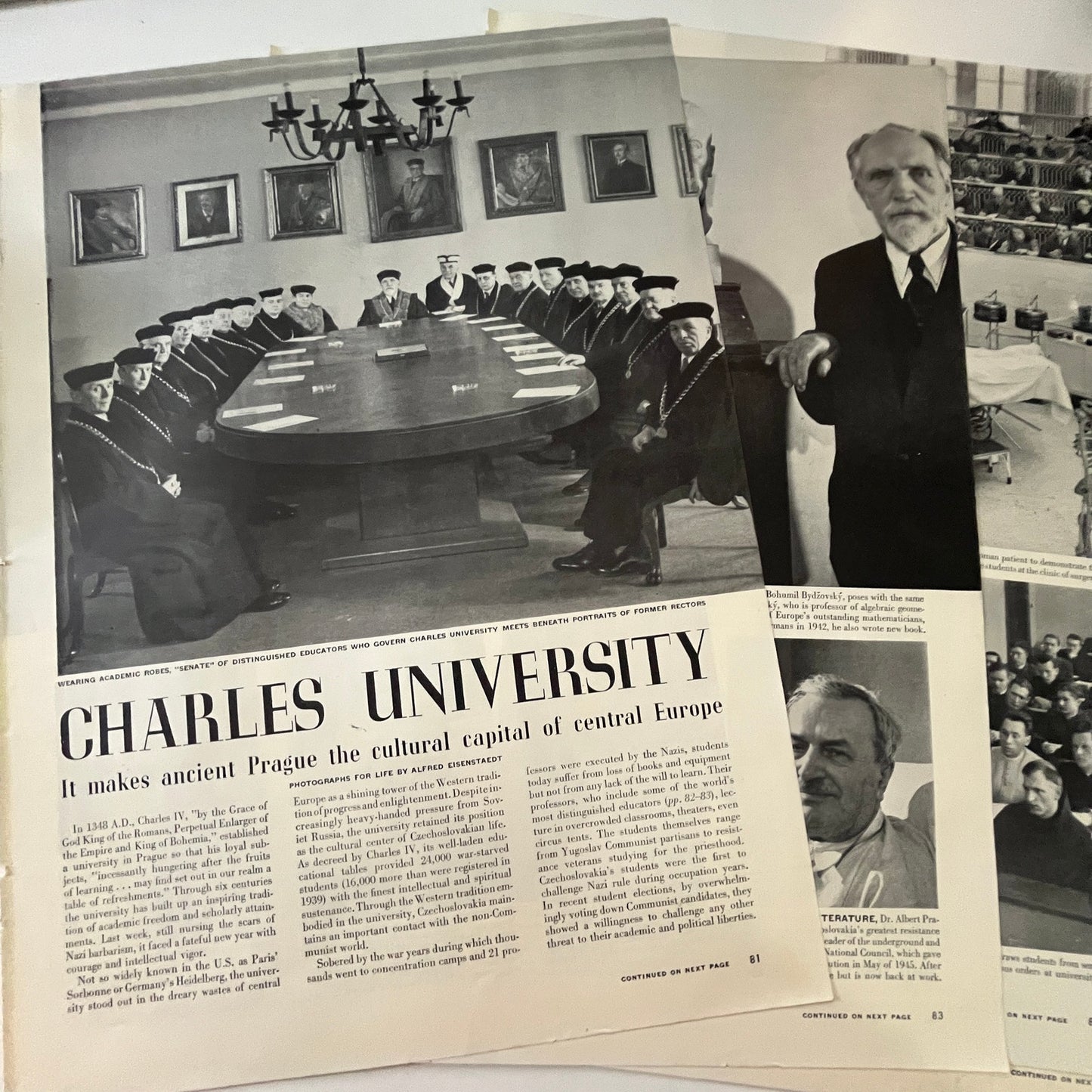 Charles University Prague Cultural Capital 5 Pages 1940s WWII Era Article V29-5