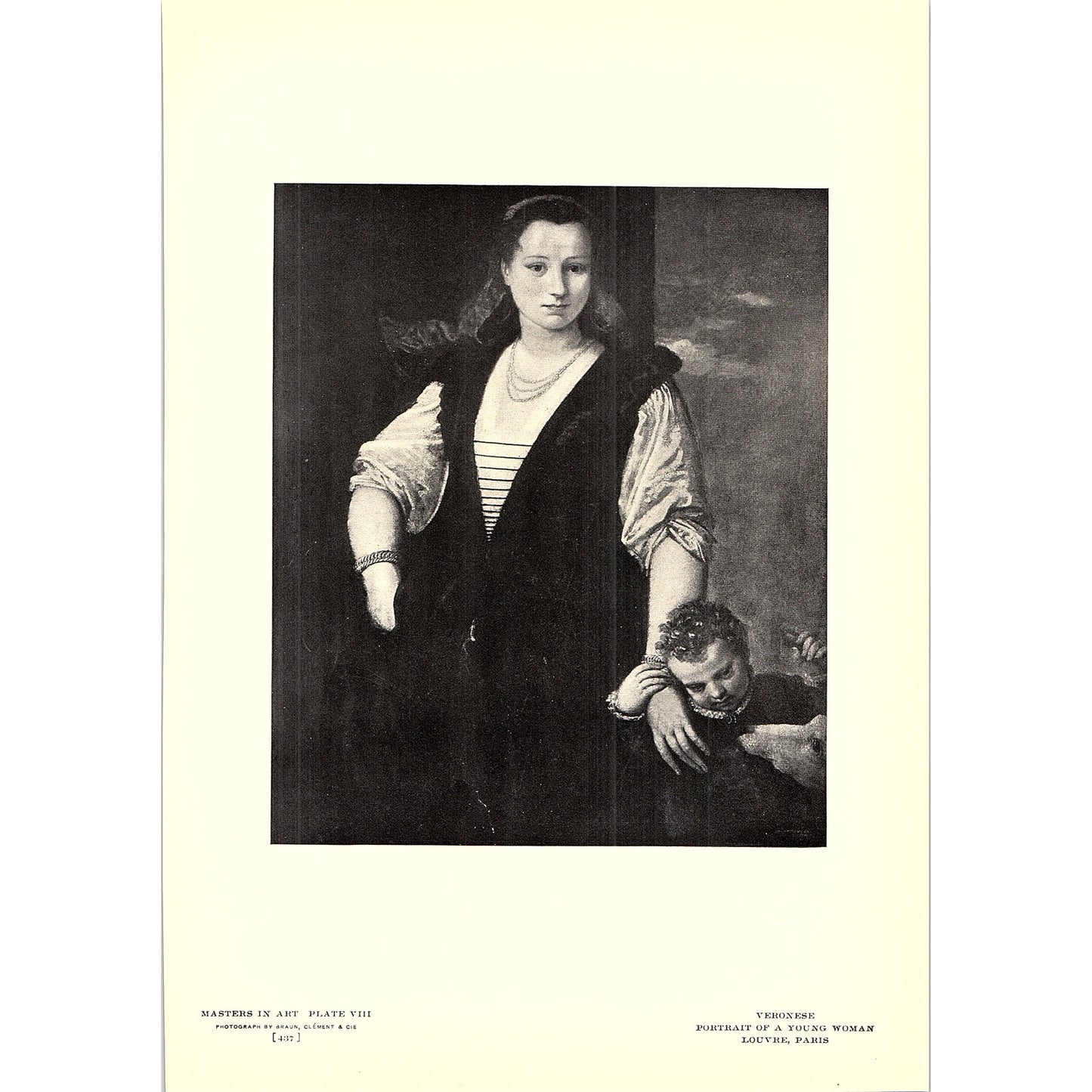 Portrait of a Young Woman - Veronese - 1904 Litho Art Print AF4-7
