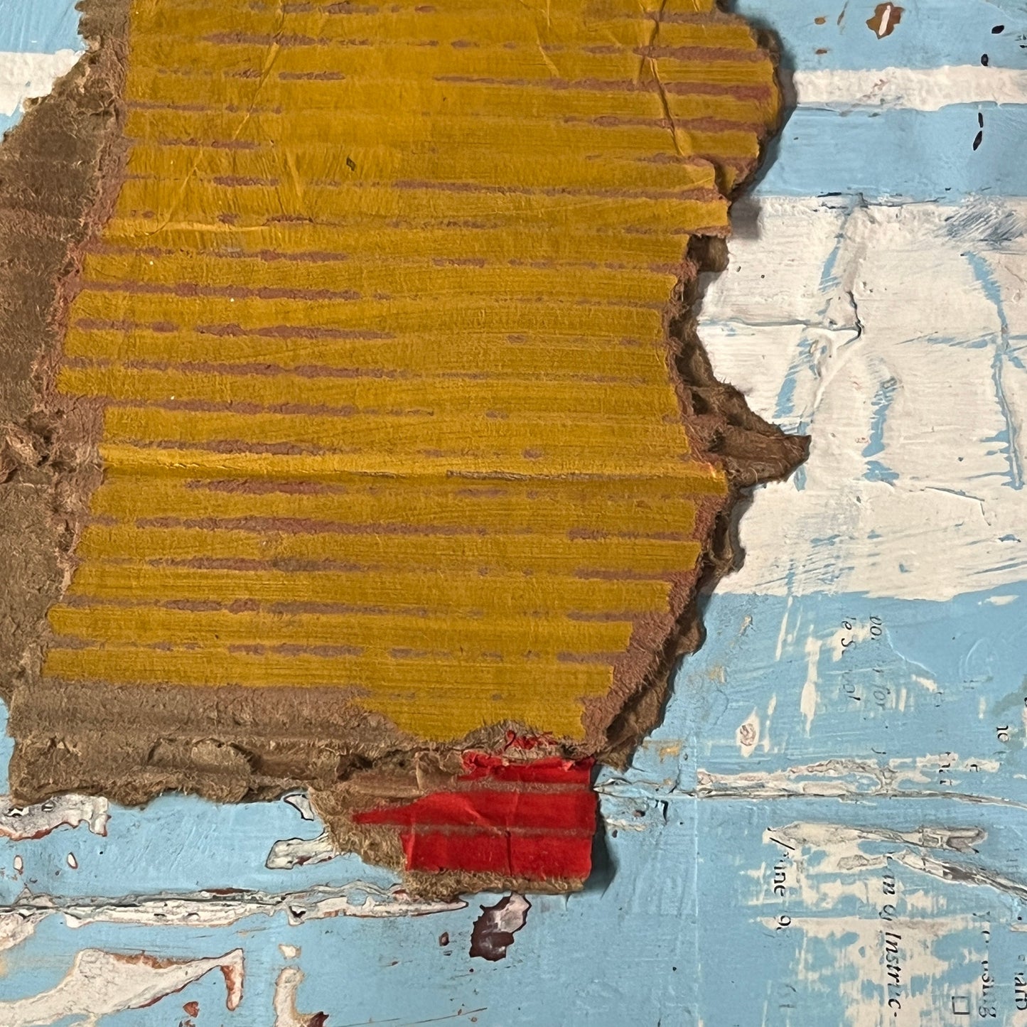 Original Mixed Media Modern Art Collage Painting 11x14 "Highway"