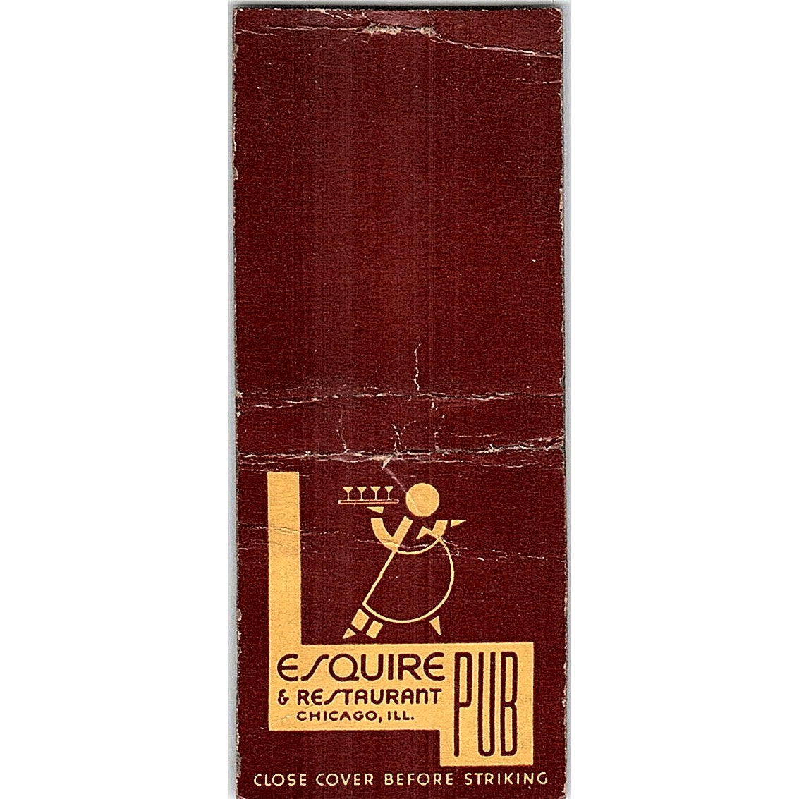 Esquire Pub Restaurant Chicago Vintage Matchbook Cover SC7-Y11