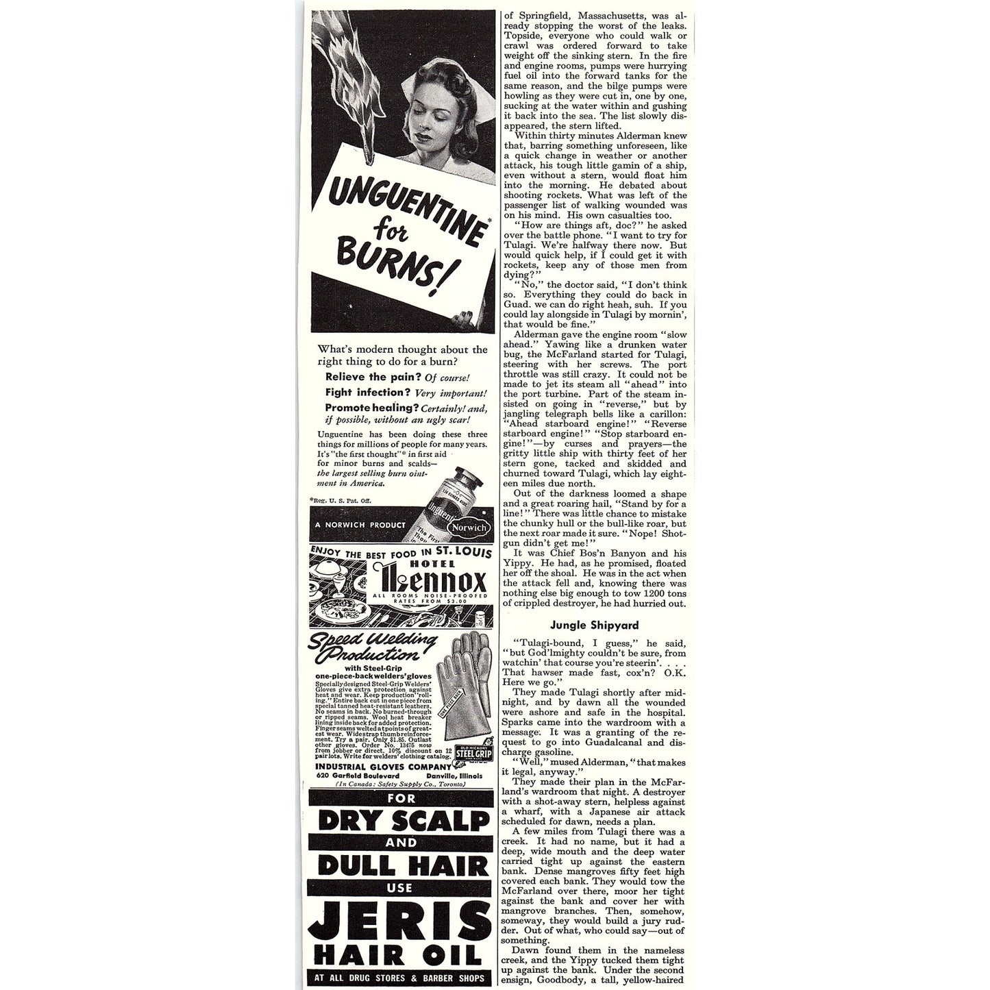 Gem Division, American Safety Razor Corp. Brooklyn NY 1943 WWII Ad SV1-6