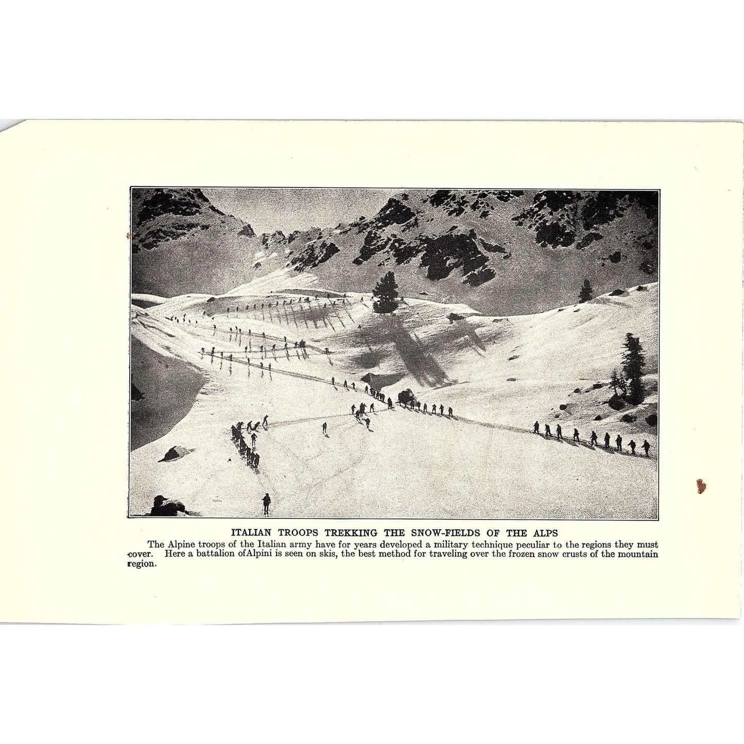 Storming the Mole at Zeebrugge, Italian Troops in the Alps 1919 WWI Print AF9-18