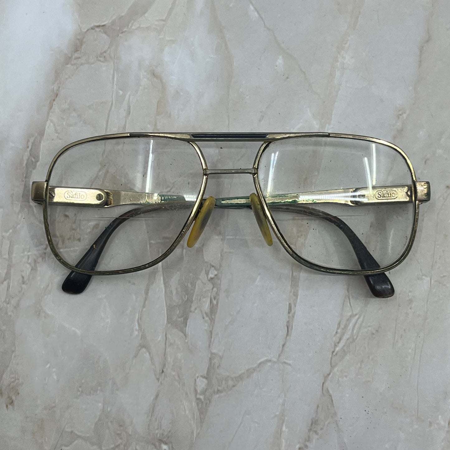 Retro Men’s Saiflo Gold Tone Aviator Sunglasses Eyeglasses Frames TD7-G6-1