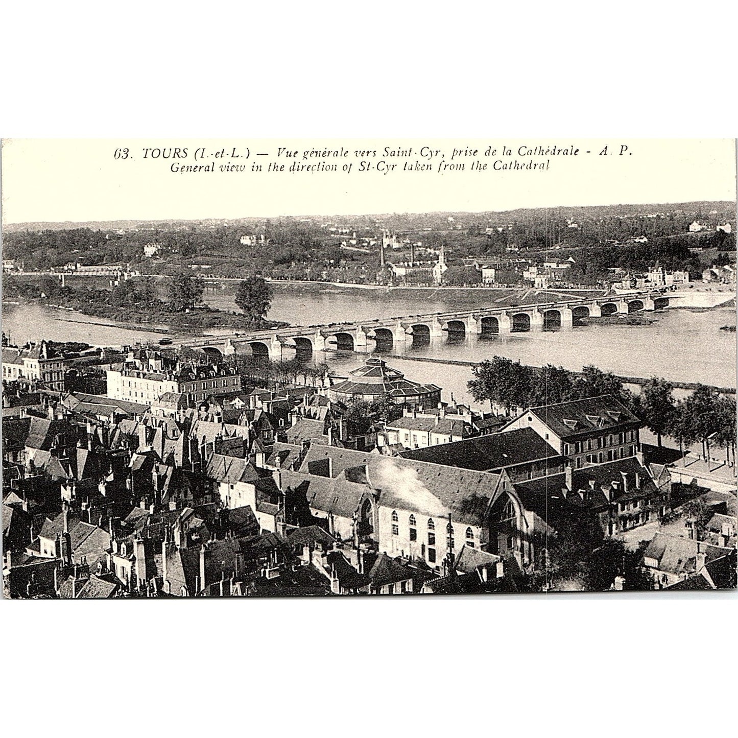 Vue De Saint Cyr Prise De La Cathédrale French Antique Postcard PE11