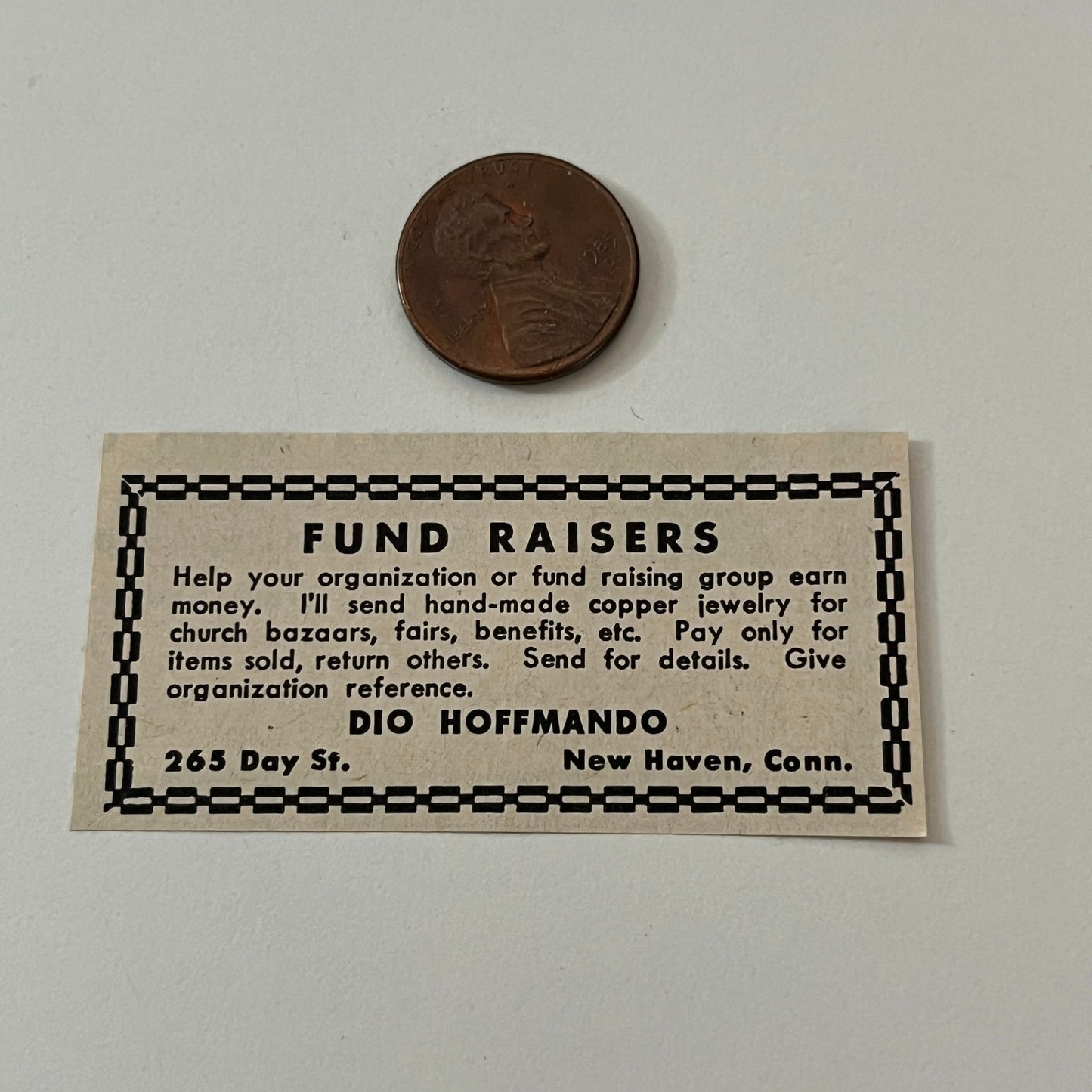 Fund Raisers Dio Hoffmando New Haven CT 1952 Yankee Magazine Ad SAG5-S1