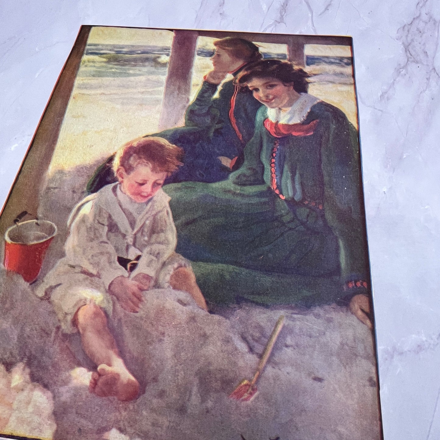 Ethel Pennewill Brown Leach - At the Beach Vintage 9x11" Art Print V21