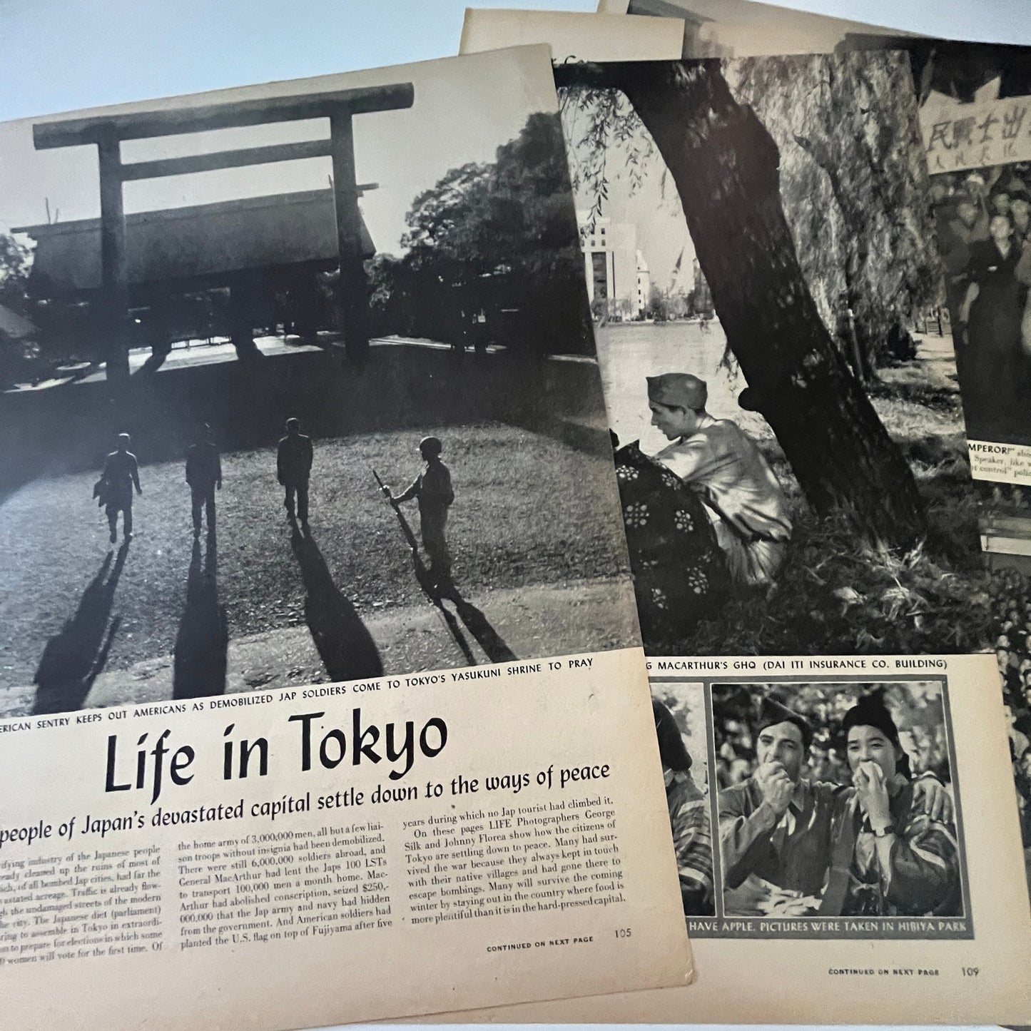 Life in Tokyo - People of Japan Settle Down 5 Pages 1940s WWII Era Article V29-5