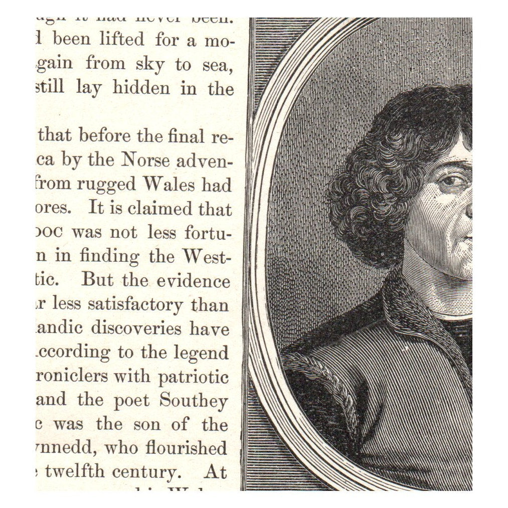 Christopher Columbus 1911 Engraving Print AF5-M1