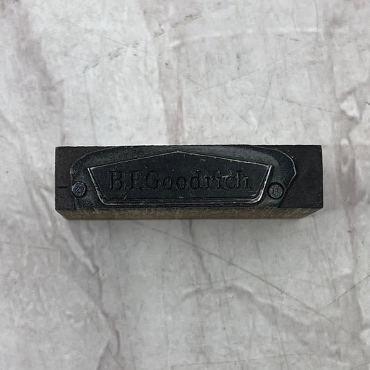 Retro B.F. Goodrich Logo Vintage Letterpress Printers Block Plate SF5