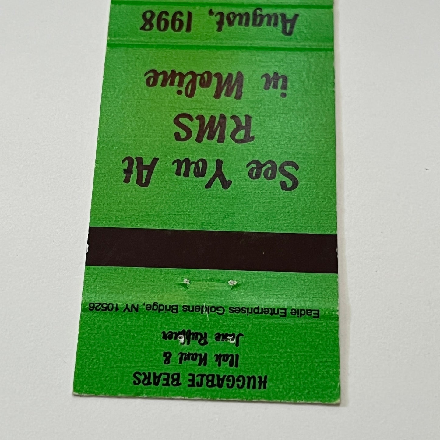 1998 RMS Moline Vintage Matchbook Cover TB6-MB1-14