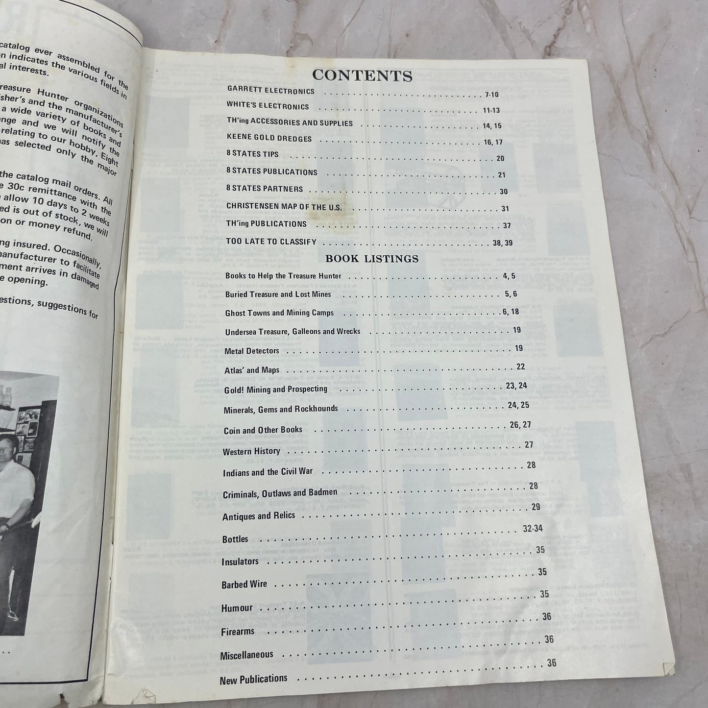 1972-73 Treasure Hunters Catalog -Books Metal Detectors Equipment Supplies M19