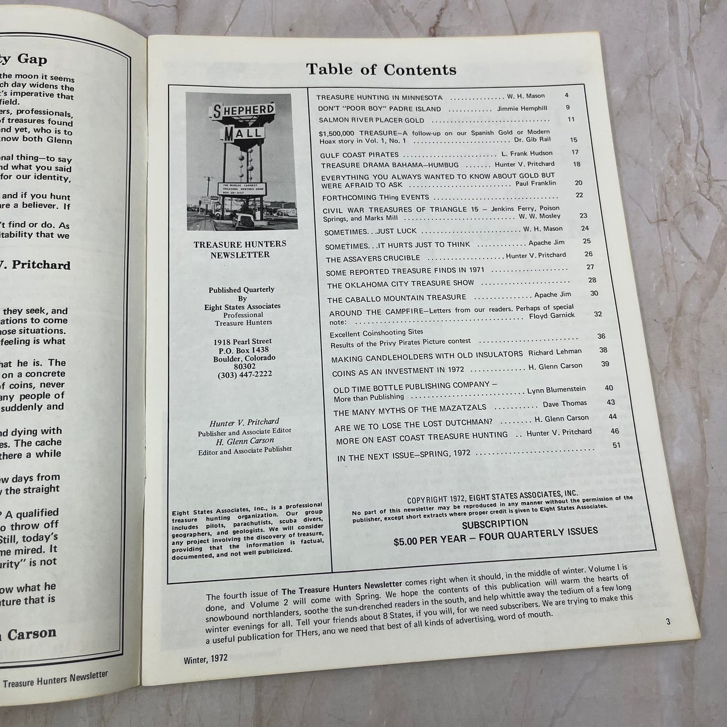 1972 Winter - Treasure Hunters Newsletter - TH'ing in Minnesota M19