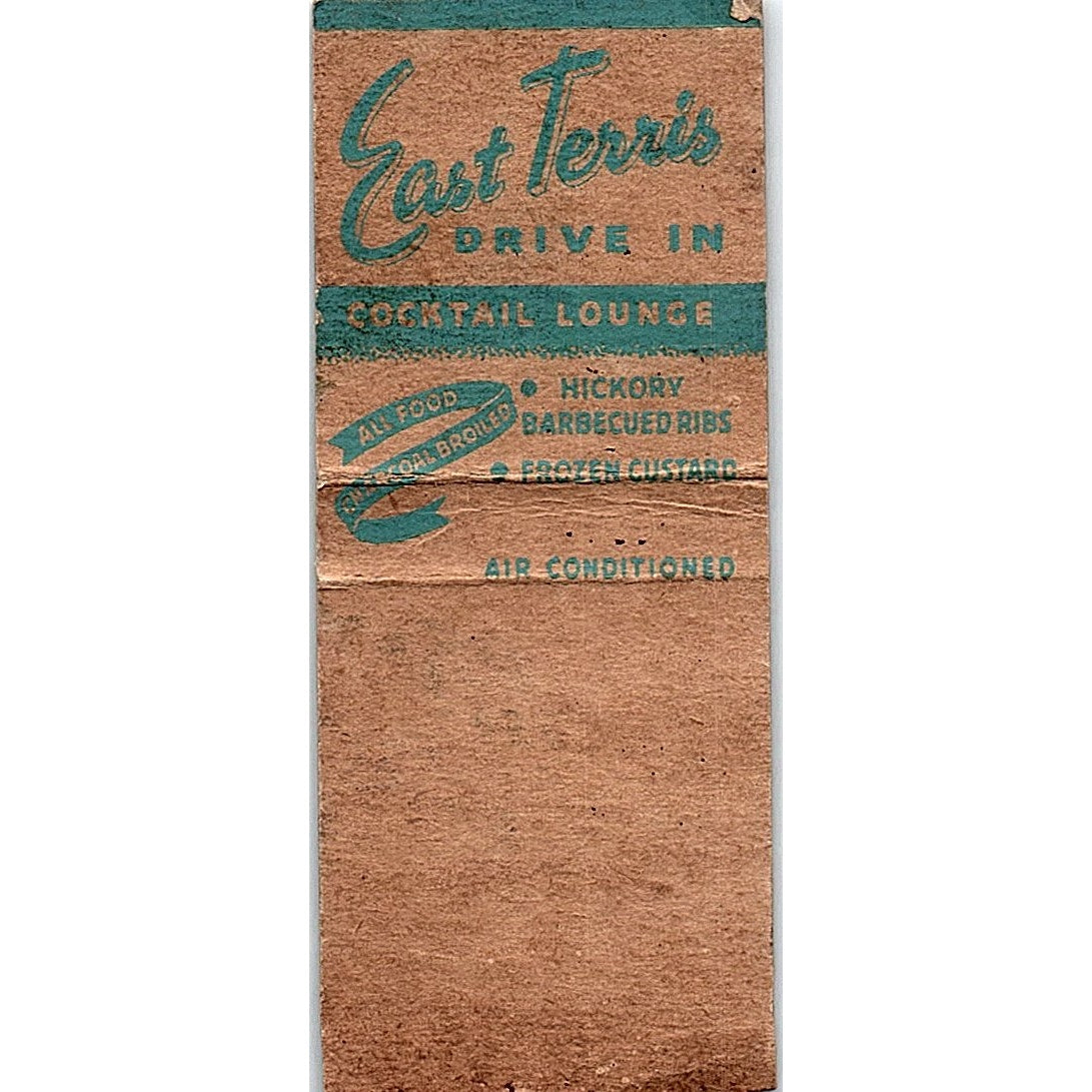 East Terris Drive In Milwaukee WI Vintage Matchbook Cover SF3-Y3