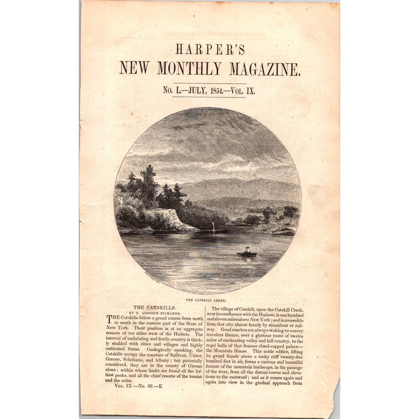 The Catskills by T. Addison Richards - 7 Pages 1854 Article I19