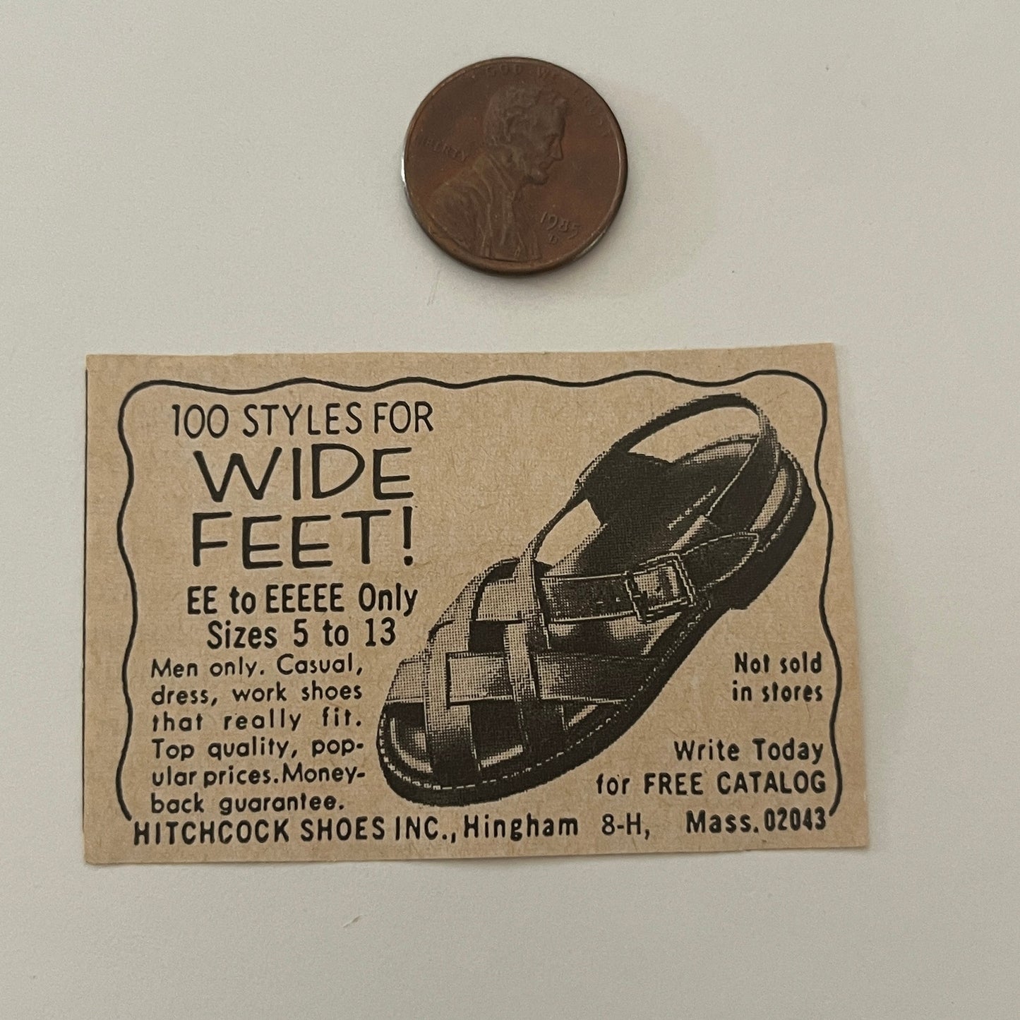 Hitchcock Shoes Inc. Styles for Wide Feet Hingham MA 1971 Magazine Ad SAG4-S18