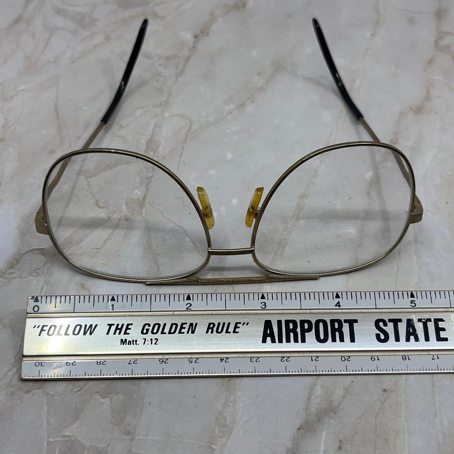 Retro Men’s +175 Gold Tone Aviator Sunglasses Eyeglasses Frames TD7-G6-9