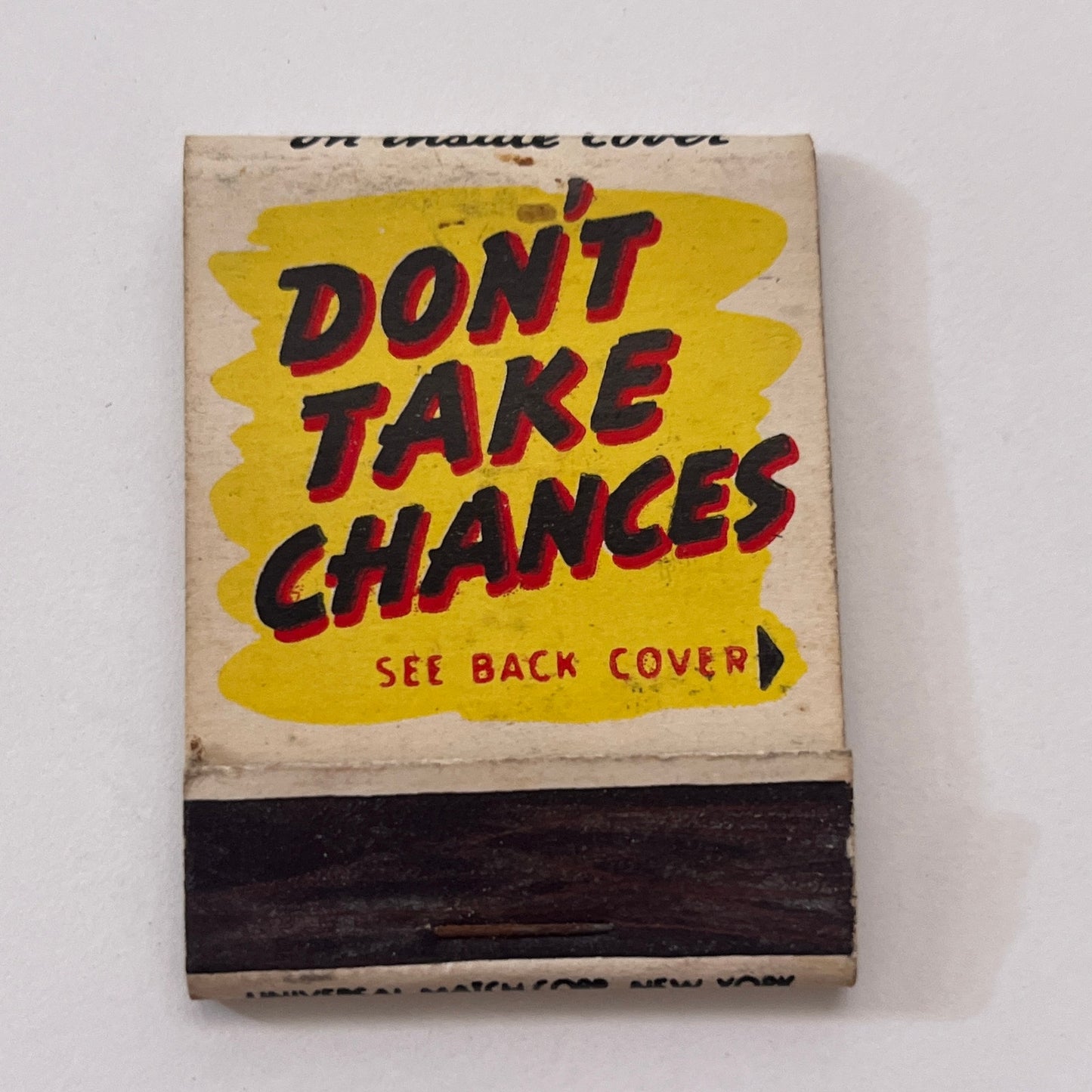 Utilite Warning Signal Light For Your Car Vintage Matchbook Cover TB8-MB-9