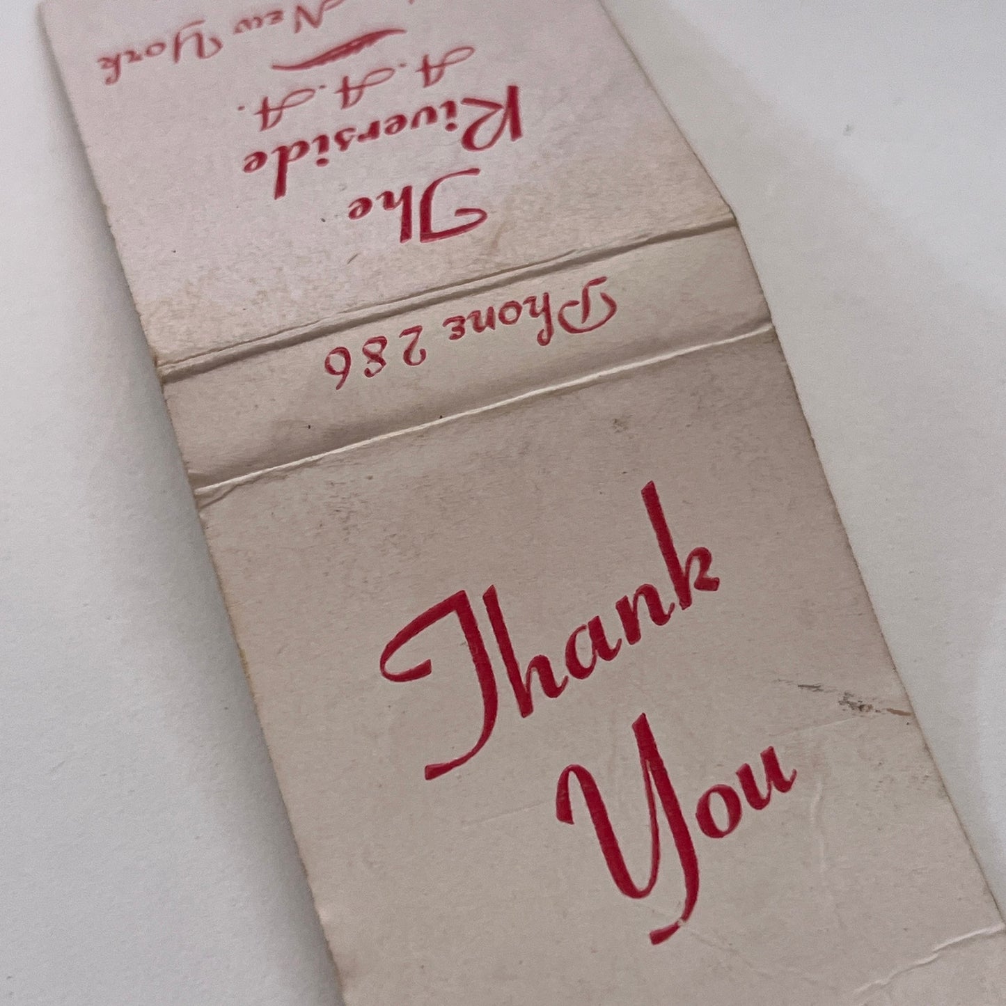 The Riverside Moody New York Vintage Matchbook Cover TB8-MB-12