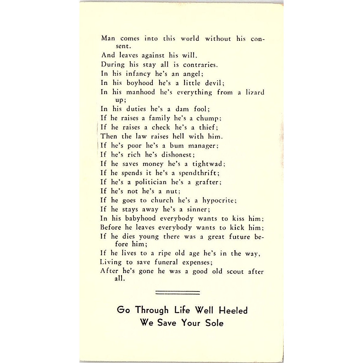 Franks Shoe Repairing North Long Beach CA Vintage Business Card TH2-B1