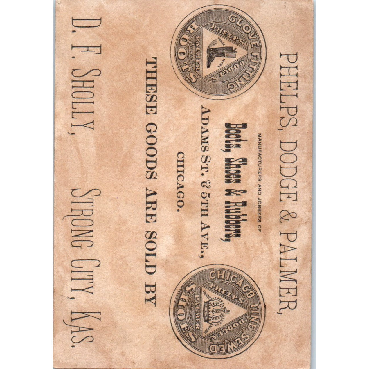 Phelps, Dodge & Palmer Children Finesewed Shoes c1880 Victorian Trade Card AB6-2