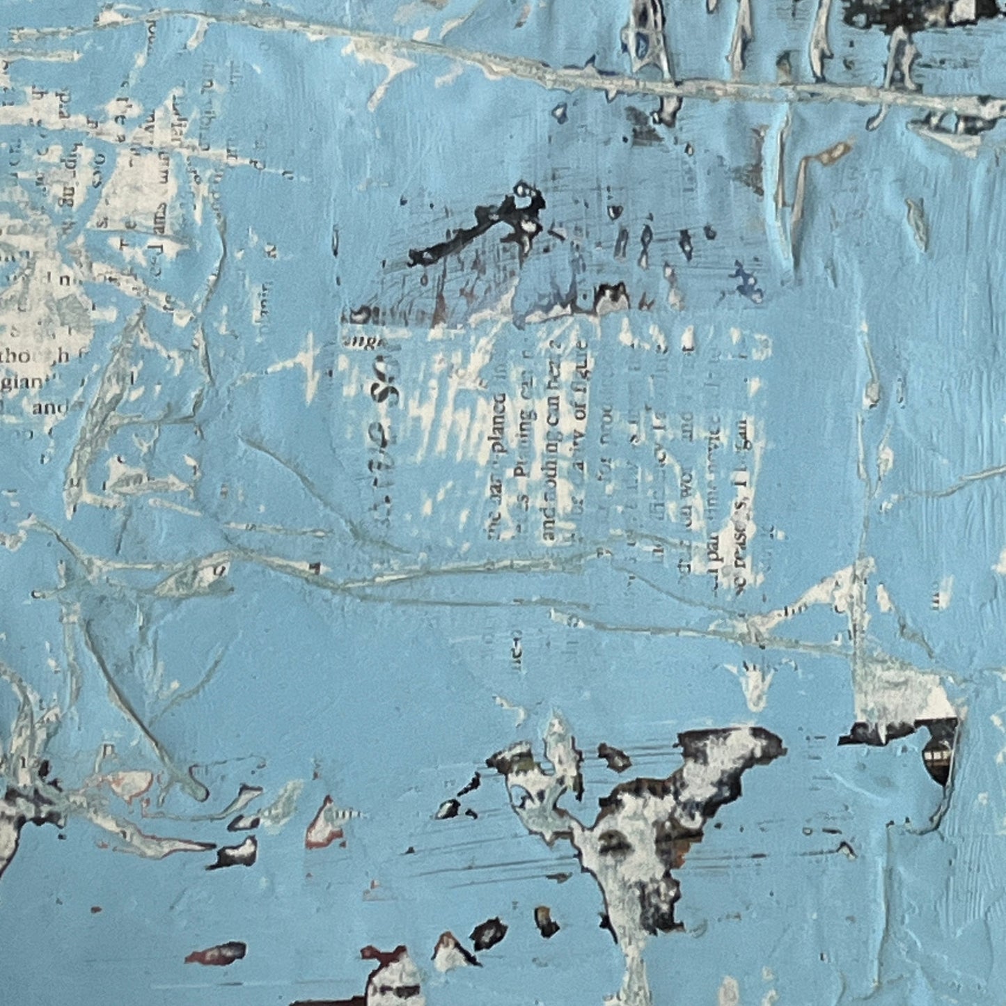 Original Mixed Media Modern Art Collage Painting 11x14 "Copper"