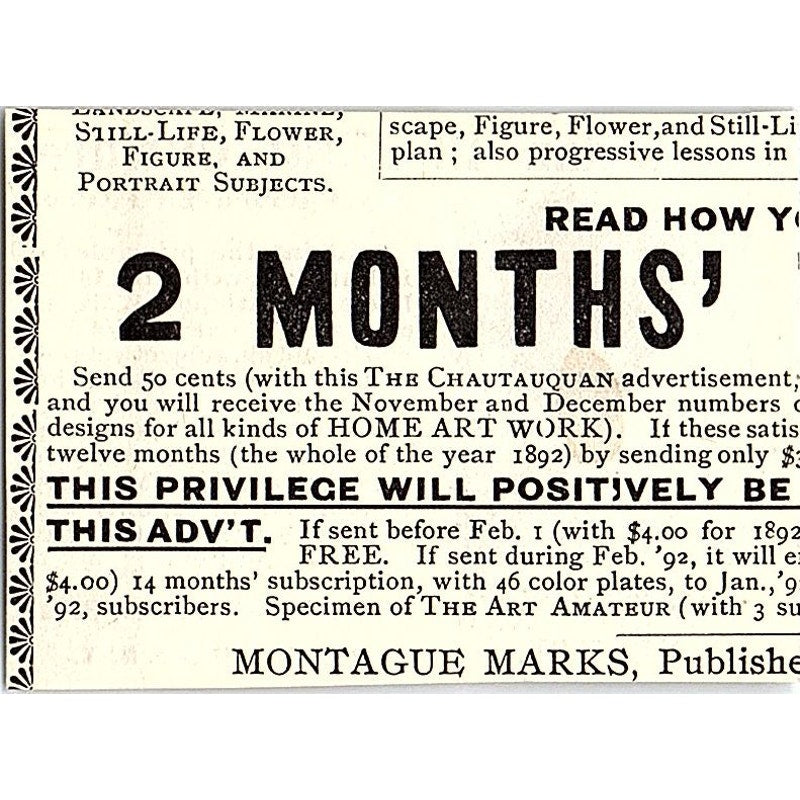 Delsartian Physical Culture Carrica La Favre NY 1892 Ad AG2-S27