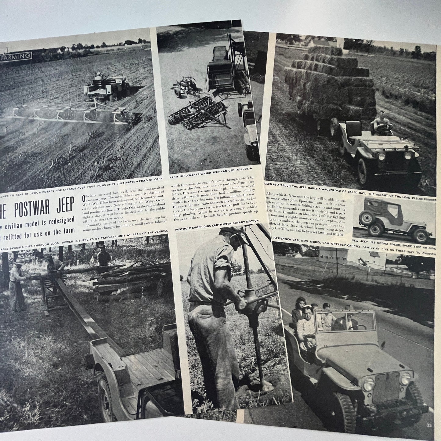 The Postwar Jeep New Civilian Model 2 Pages 1940s WWII Era Article V29-5