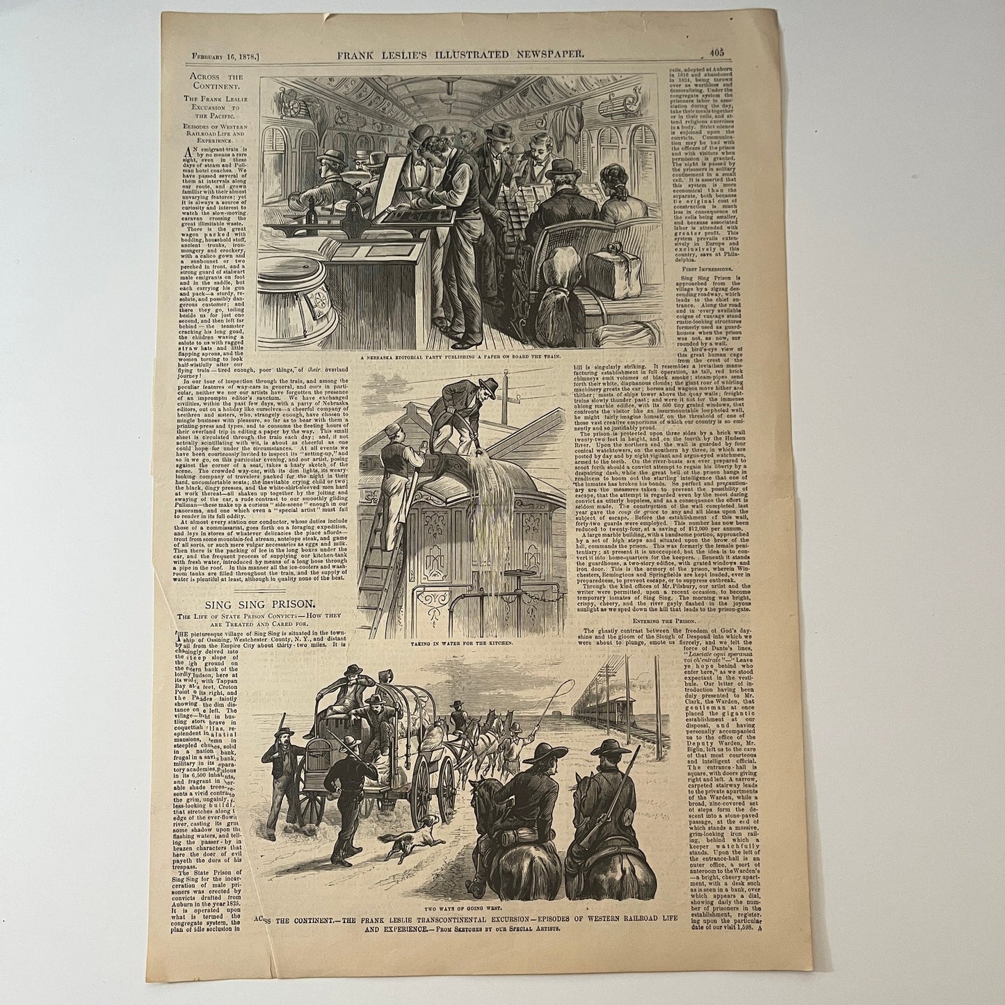 Western Railroad Life and Experience Frank Leslie's Illustrated 1878 Feb 16 V1-7