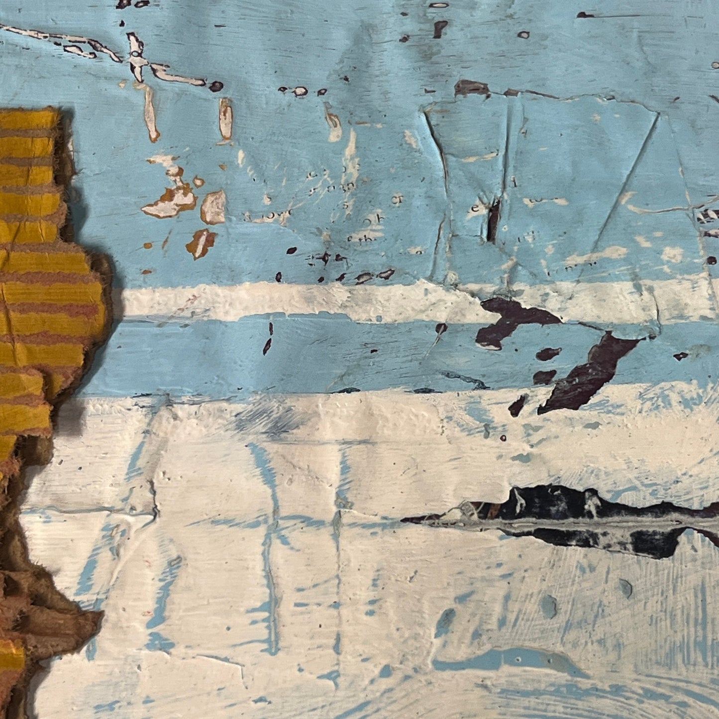 Original Mixed Media Modern Art Collage Painting 11x14 "Highway"