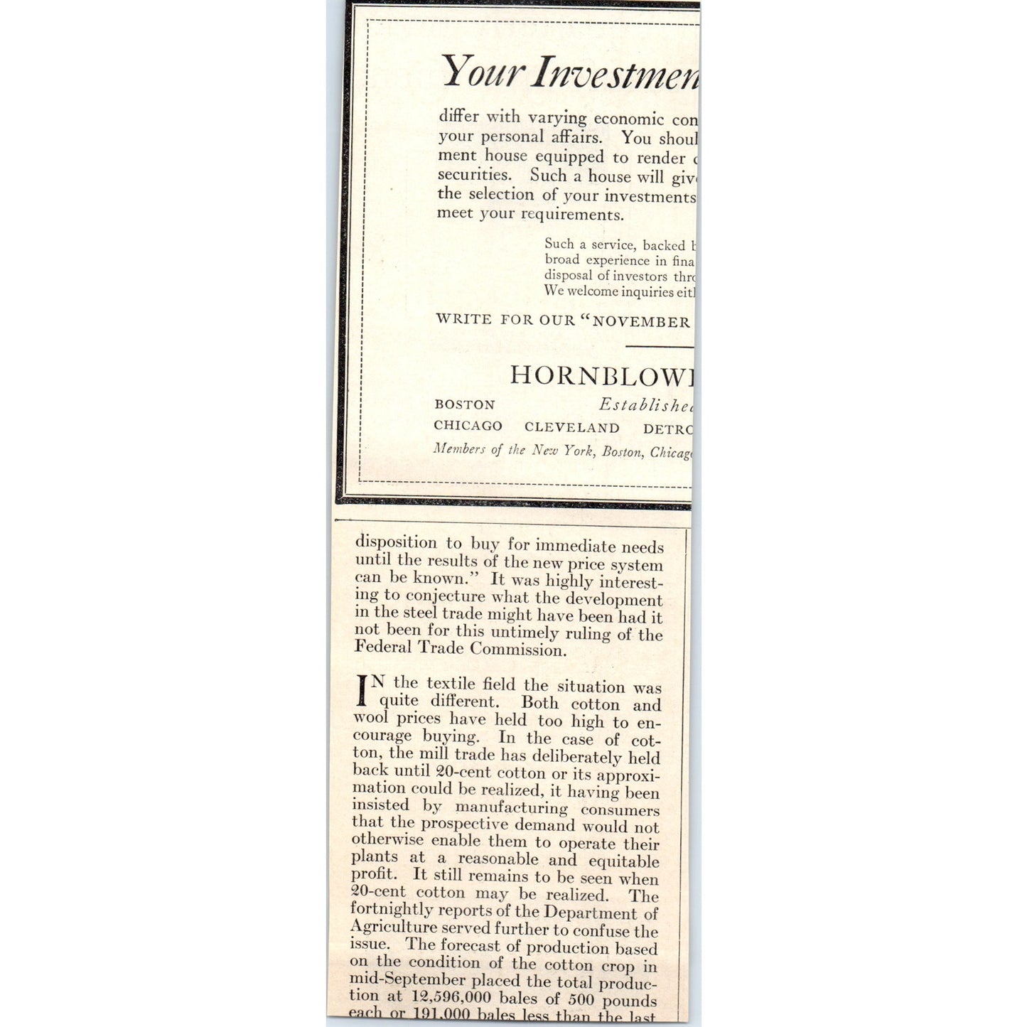 Halsey, Stuart and Co Investment Guide 1924 Magazine Ad AF2-A1