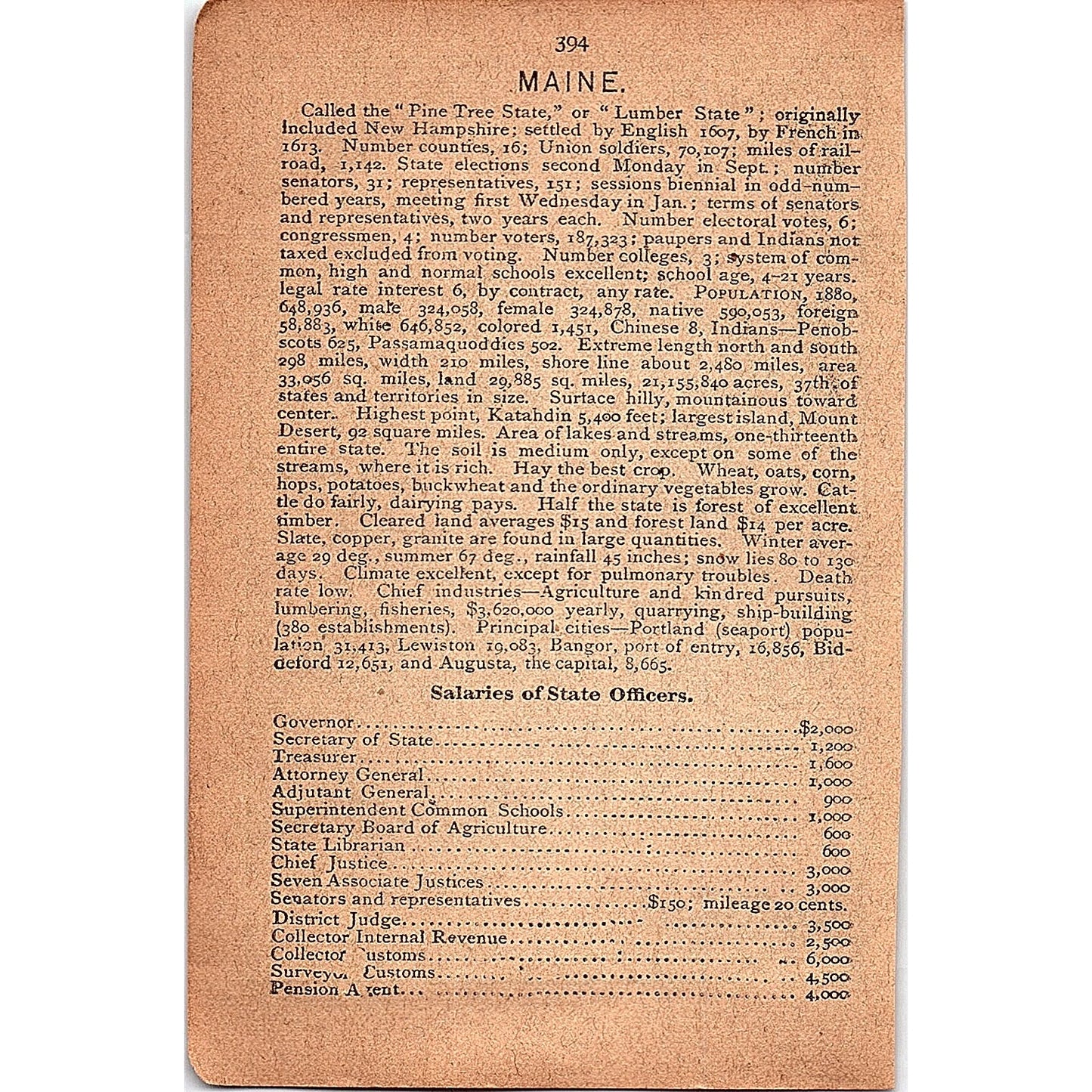 Antique 1889 Map of Louisiana 1889 Pocket Map Engraving SAG4-H4