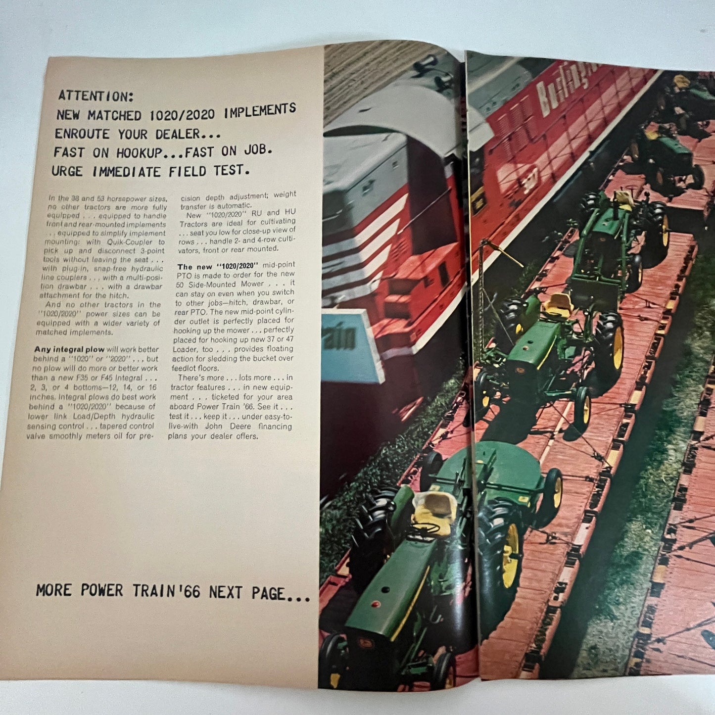 1965 John Deere Dispatch Power Train '66 What's New - 8 Page Newsletter SI10