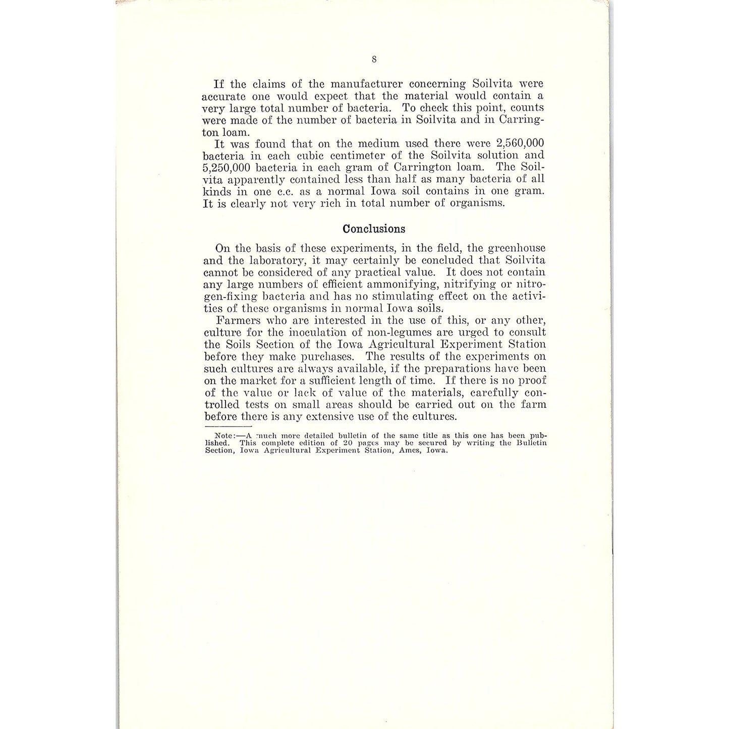 The Inoculation of Non-Legumes LW Erdman PE Brown 1929 IA Farm Bulletin TK2-XB6