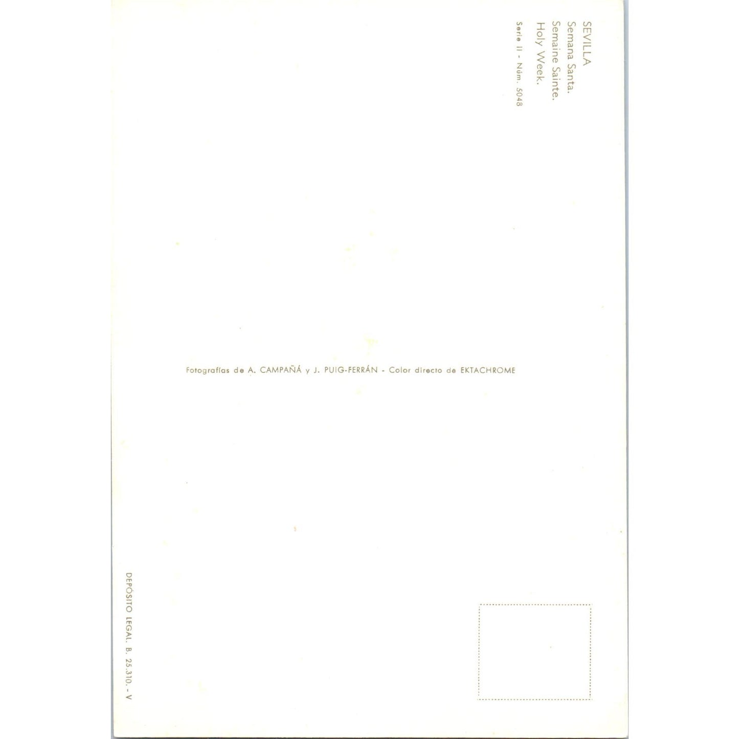 Sevilla Semana Santa Holy Week Vintage Postcard PD1