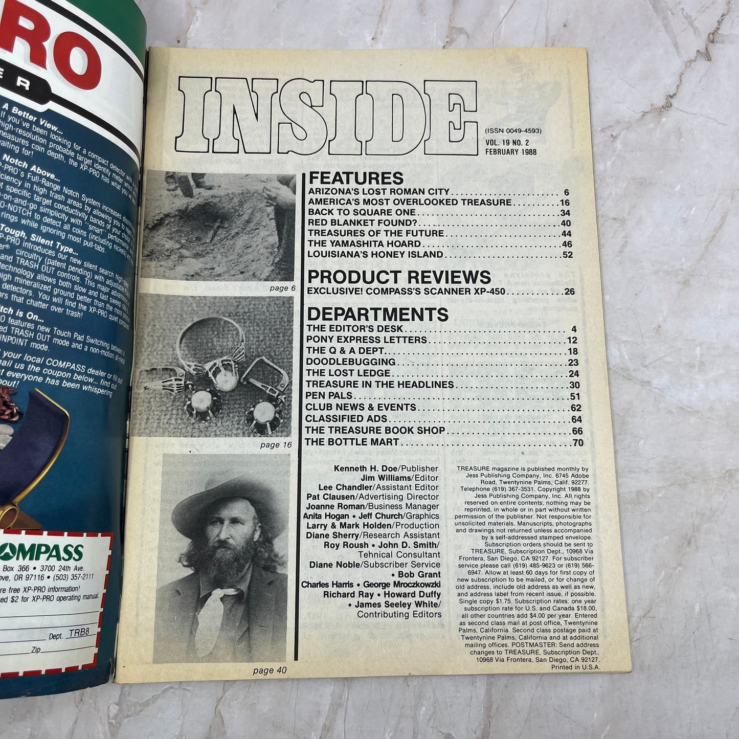 1988 Feb - Treasure Magazine - Treasure Hunting Prospecting Metal Detector M16