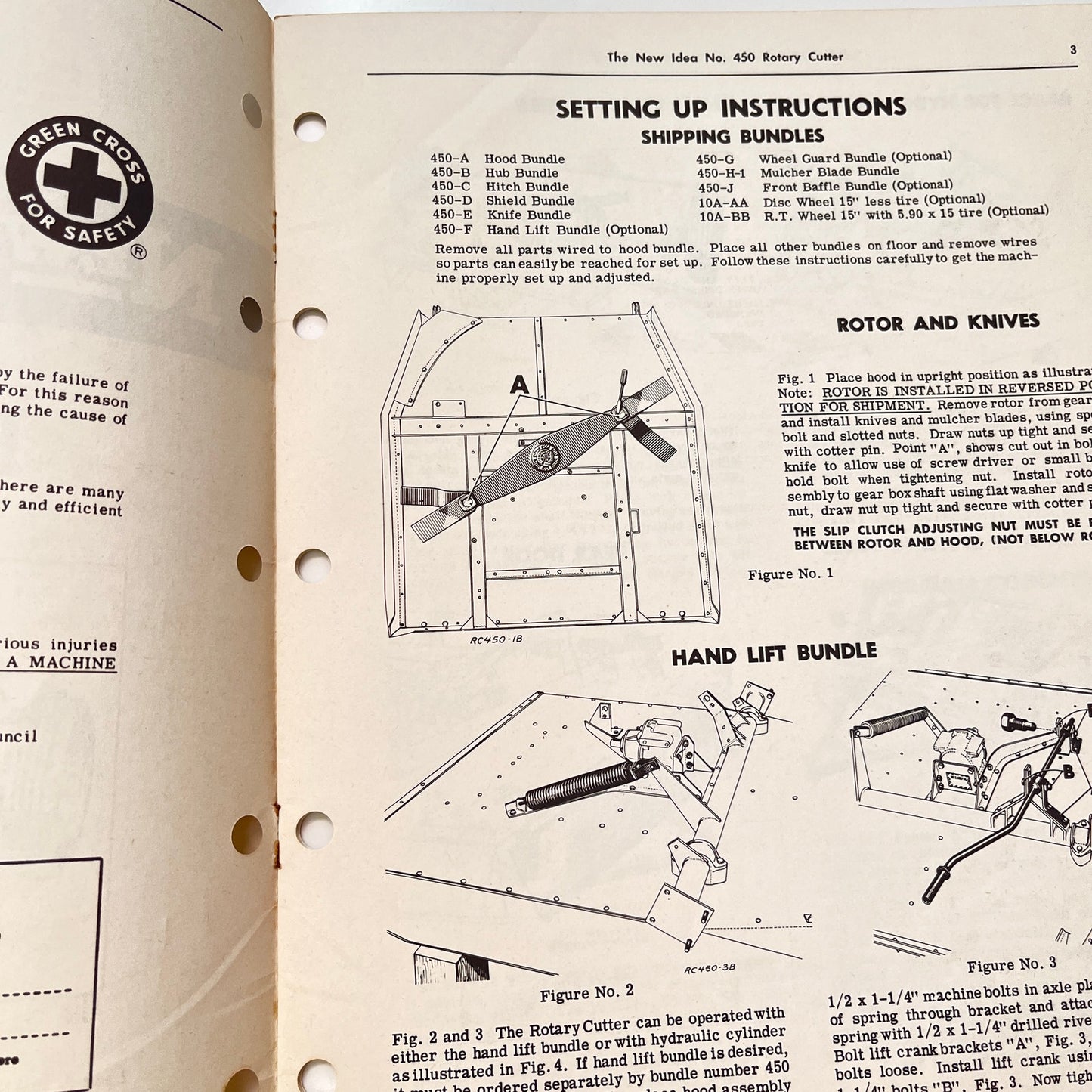 Vintage New Idea Operator's Manual No. 450 Rotary Cutter M1-1
