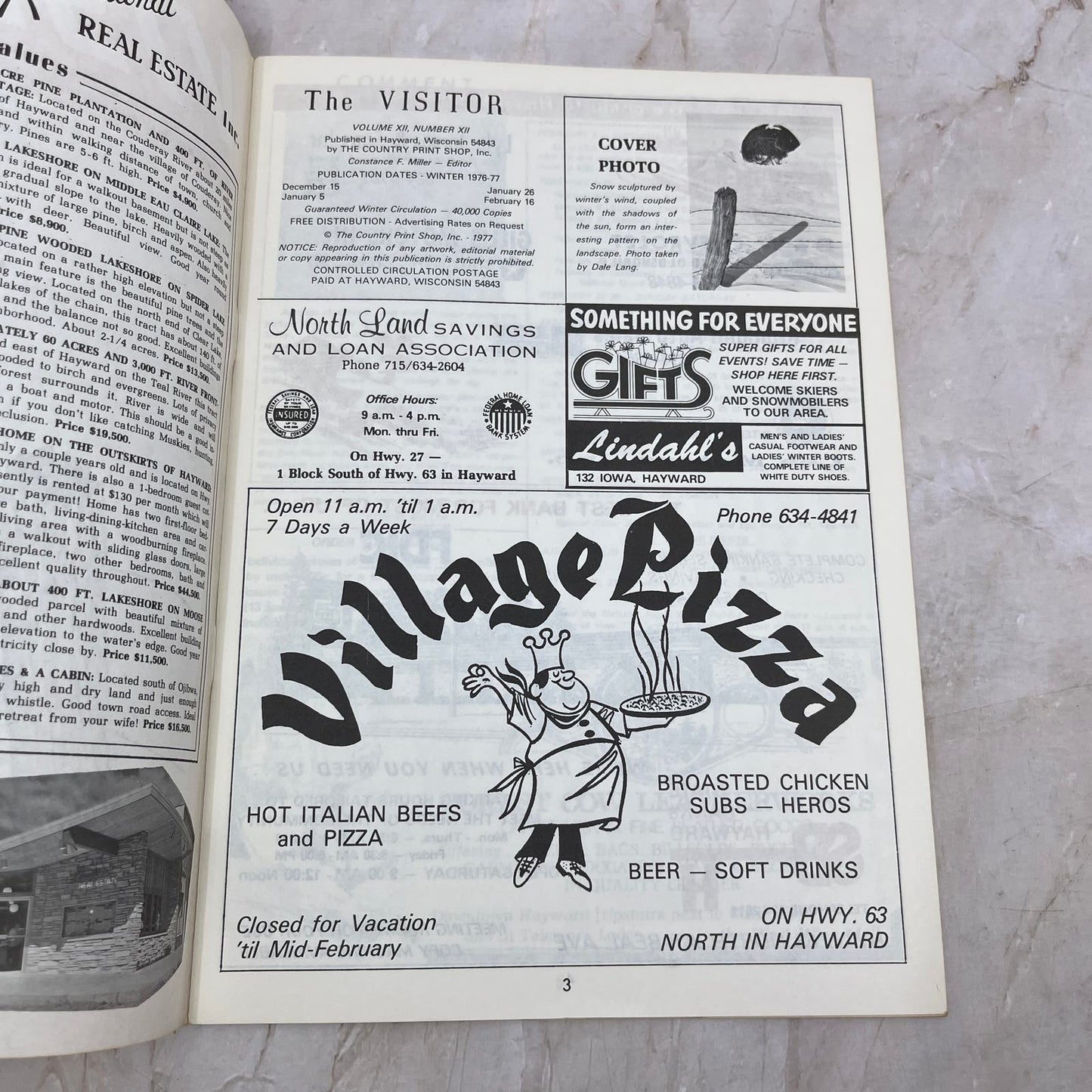 1977 Jan 26 - NW Wisconsin Visitor Magazine Bayfield & Sawyer County M11