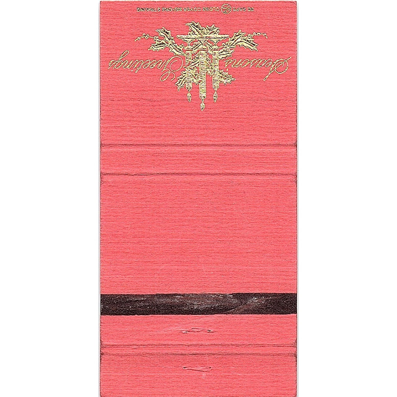 WFAA-TV 8 Dallas Fort Worth Seasons Greetings Vintage Matchbook TB6-MB2-7