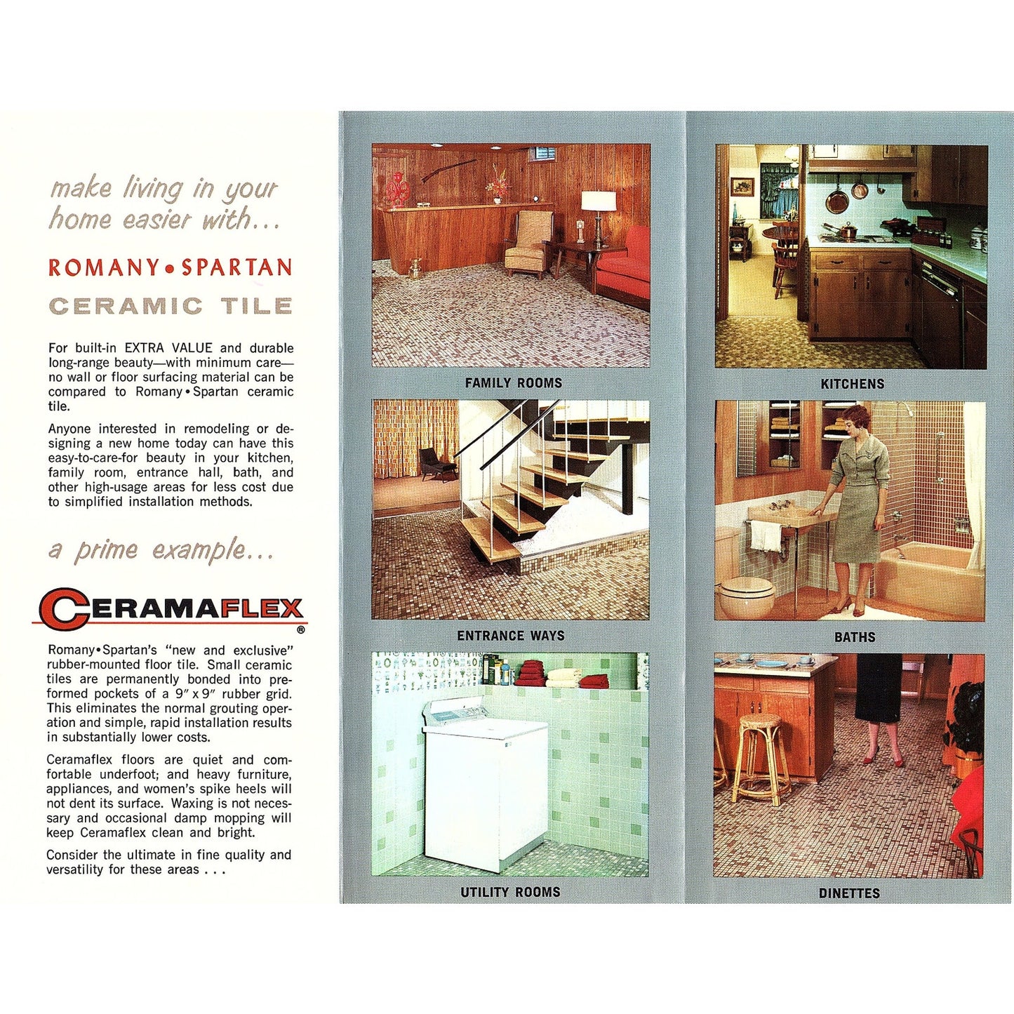 1960s Romany Spartan Ceramic Tile Jasper Lumber Co Newton IA Brochure AG5-H6