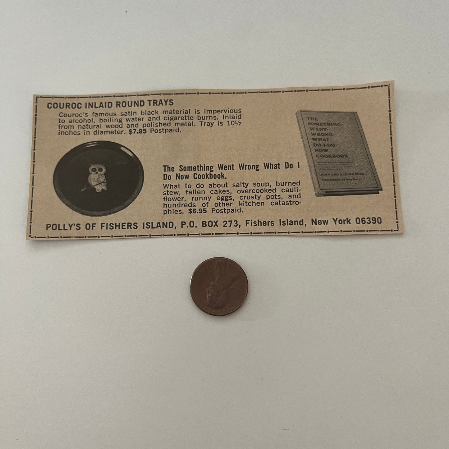 Polly's of Fishers Island Couroc Fishers Island NY 1971 Magazine Ad SAG4-M3