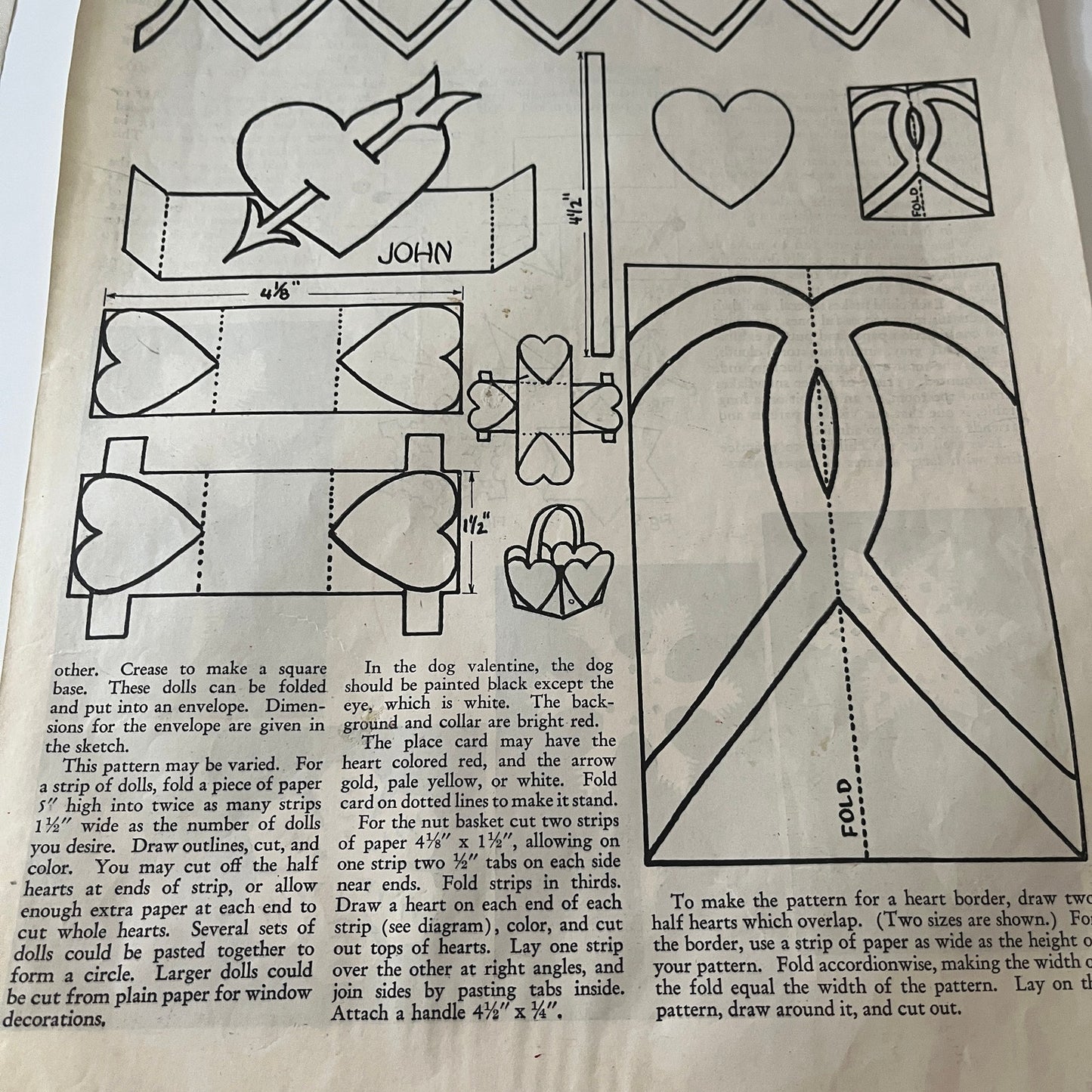 Valentines & Decoration School Project Mabel Betsy Hill 2 Pages 1938 V26-4