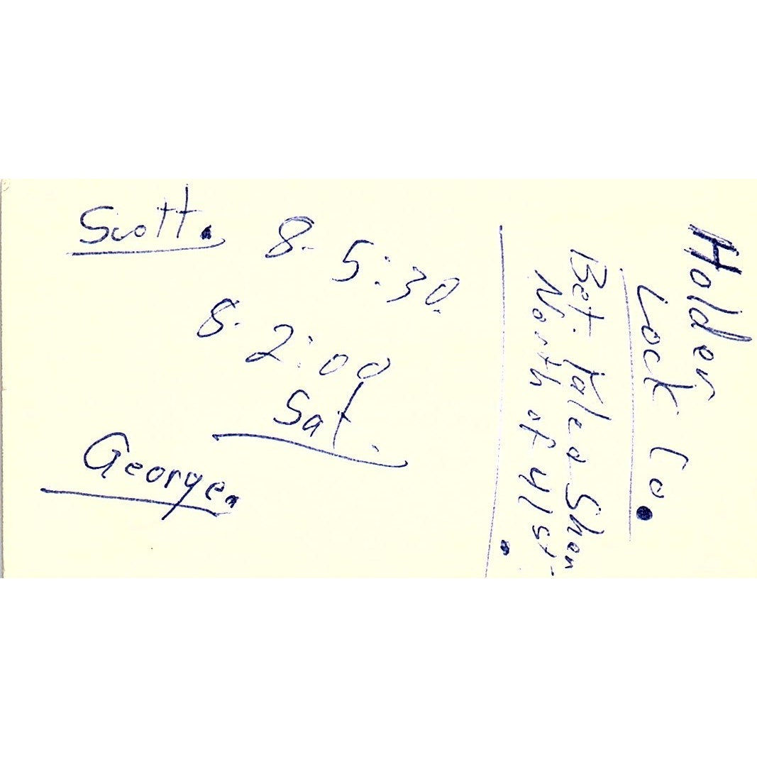 Brookside Lock And Safe Co. Gene F. Vaughn Tulsa Oklahoma Business Card SB4-B3