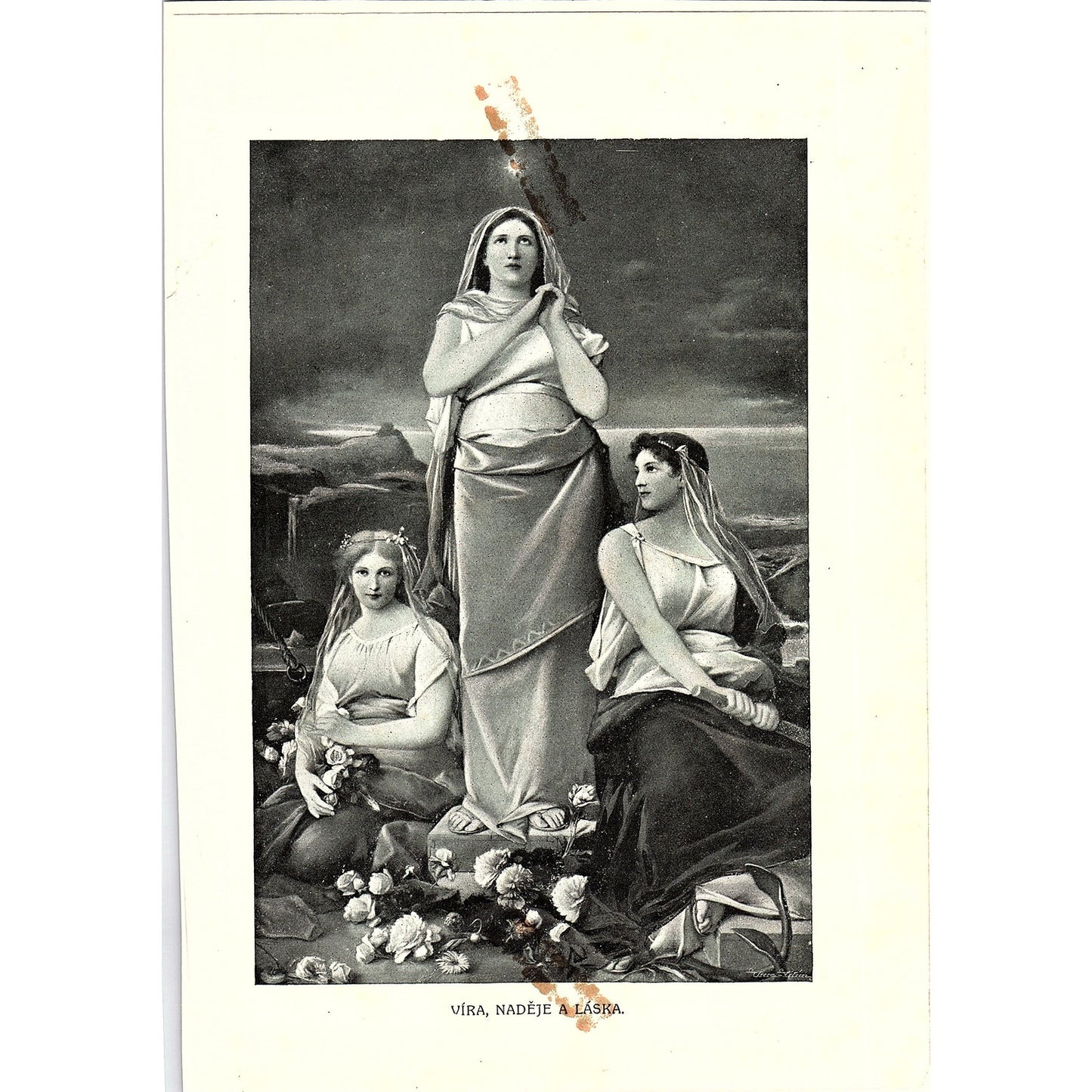 Faith, Hope and Love by PIRHAN Vintage Art Print 6x9 V12