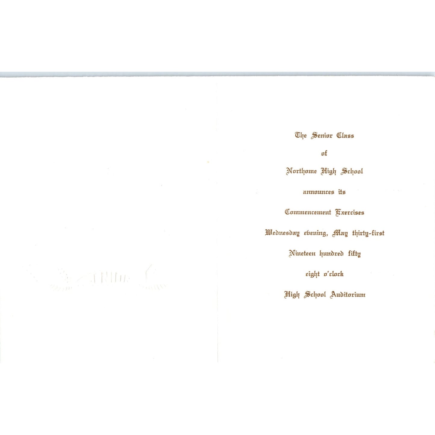 1950 Northome High School Commencement Program Minnesota TH9-SX1