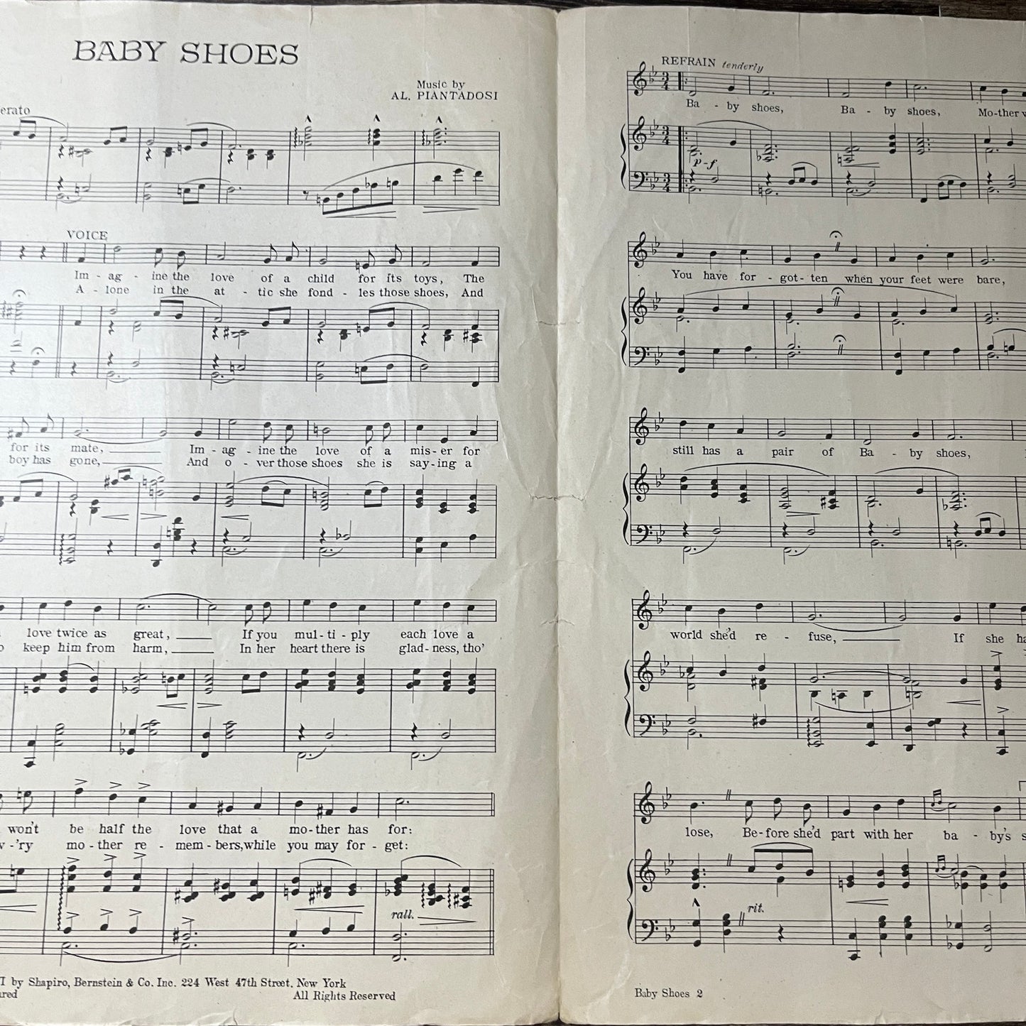 Baby Shoes Joe Goodwin Ed Rose 1916 Sheet Music V13