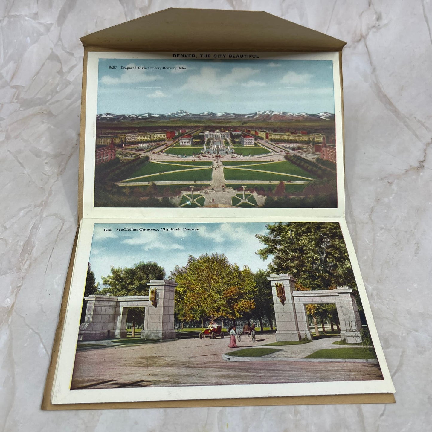 Denver CO The City Beautiful Vintage Souvenir Folder Book Views TI8-S2
