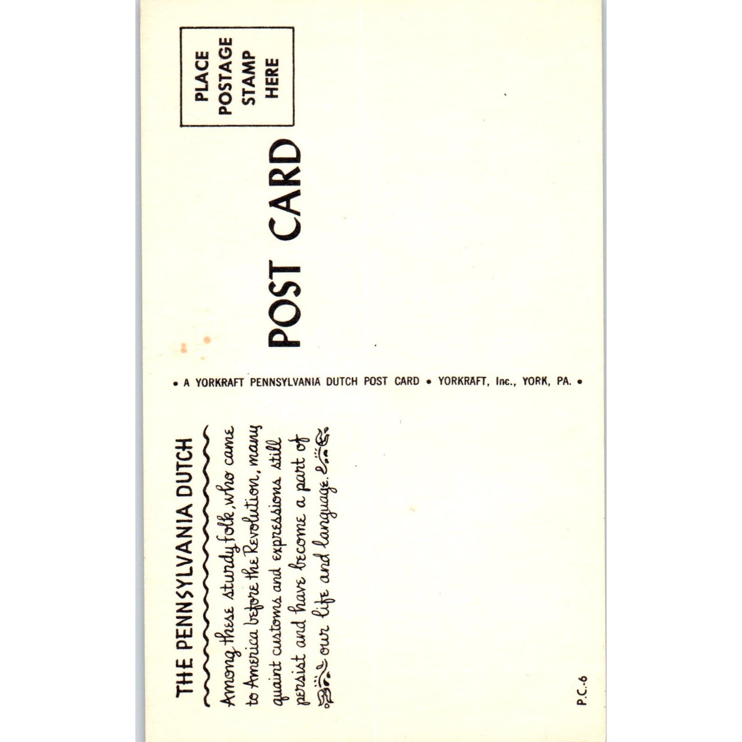 Amish Amos and Sarah Live By The Road Illustrated PA Dutch Postcard PD7