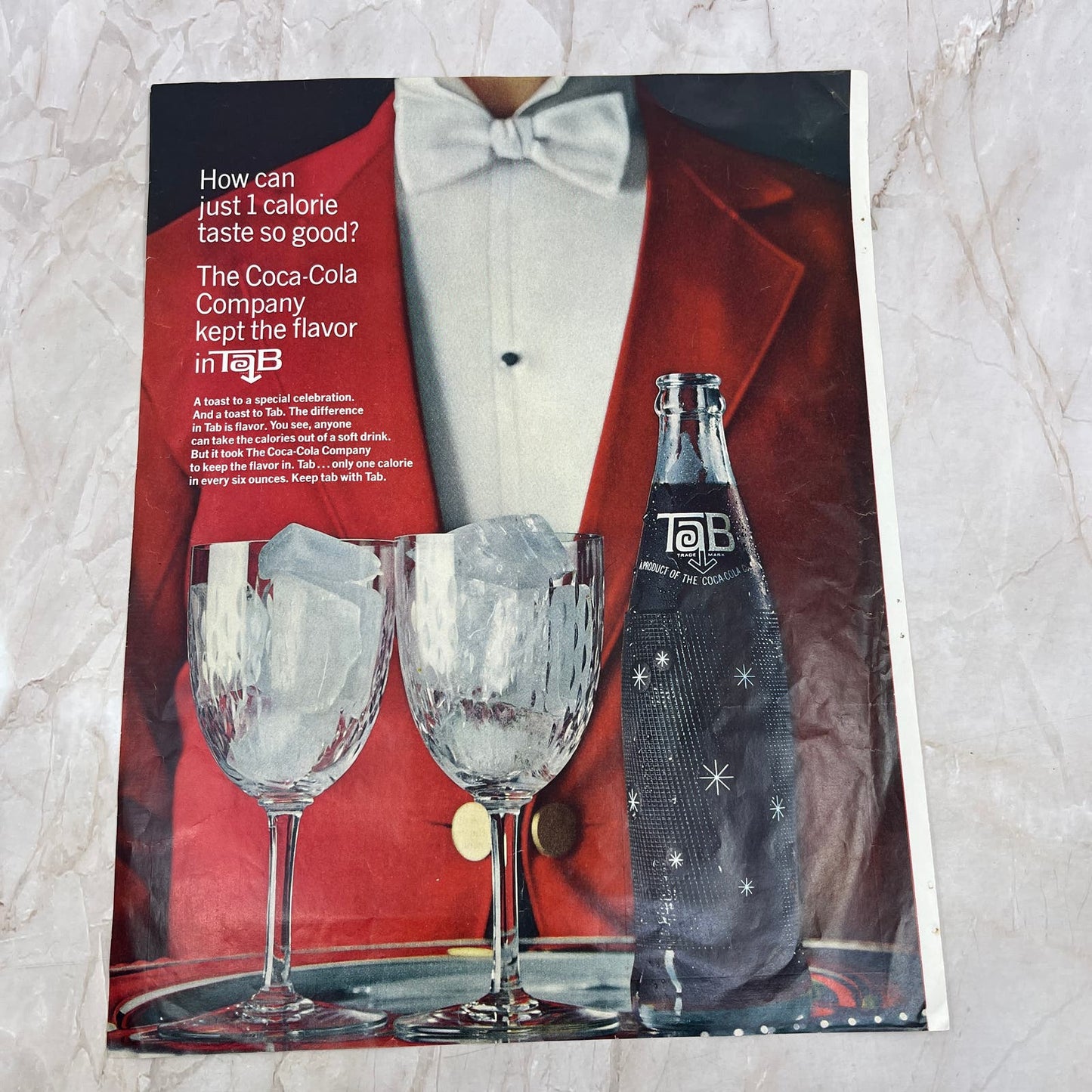Tab Cola The Coca-Cola Company 10x13 Magazine Advertisement FL6-7